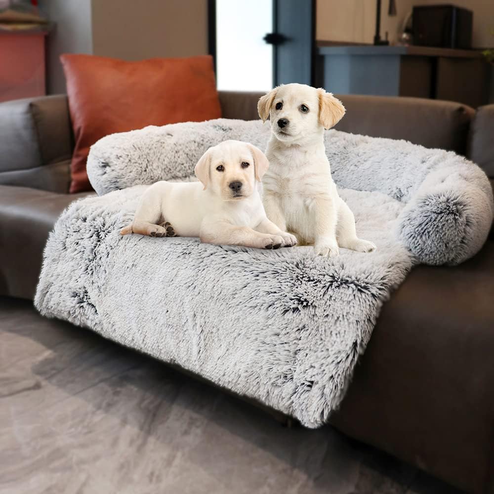Calming Dogs/Cats Bed Mats, Dog Pad Washable Removable Couch Cover, Plush Long Fur Mat for Pets, Waterproof Lining, Perfect for Small, Medium and Large Dogs and Cats (Gradient Gray, 36″x31″) Calming Dogs/Cats Bed Mats, Dog Pad Washable Removable Couch Cover, Plush Long Fur Mat for Pets, Waterproof Lining, Perfect for Small, Medium and Large Dogs and Cats (Gradient Gray, 36″x31″)