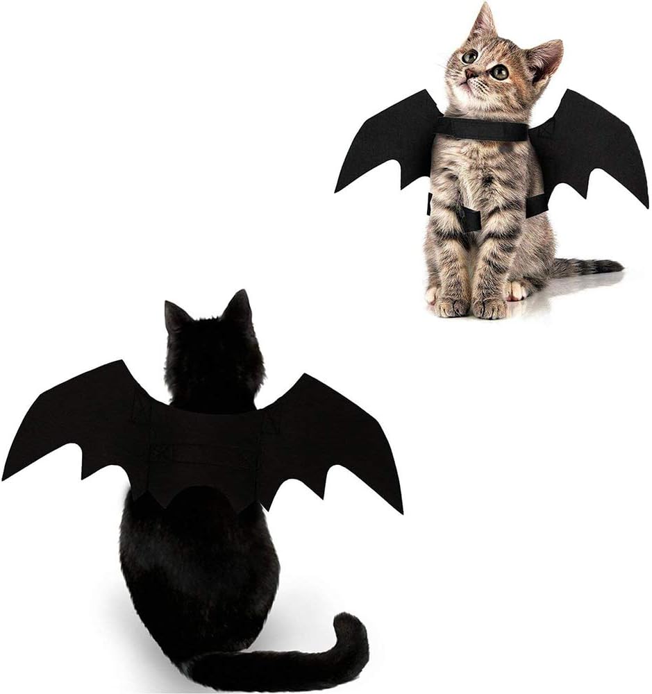 Cat Halloween Costume Bat Wings Pet Apparel Halloween Party Dress Up Accessories for Cat Small Dogs Puppy Kitty Kitten Boy or Girl Cat Halloween Costume Bat Wings Pet Apparel Halloween Party Dress Up Accessories for Cat Small Dogs Puppy Kitty Kitten Boy or Girl