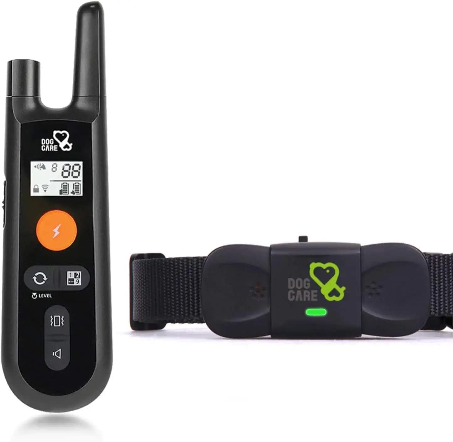 DOG CARE Dog Training Collar with Remote – Dog Shock Collar for All Dogs with 1800FT Remote, Rechargeable Dog Bark Collar with Beep/Vibration/Shock Modes, Security Lock, Rainproof