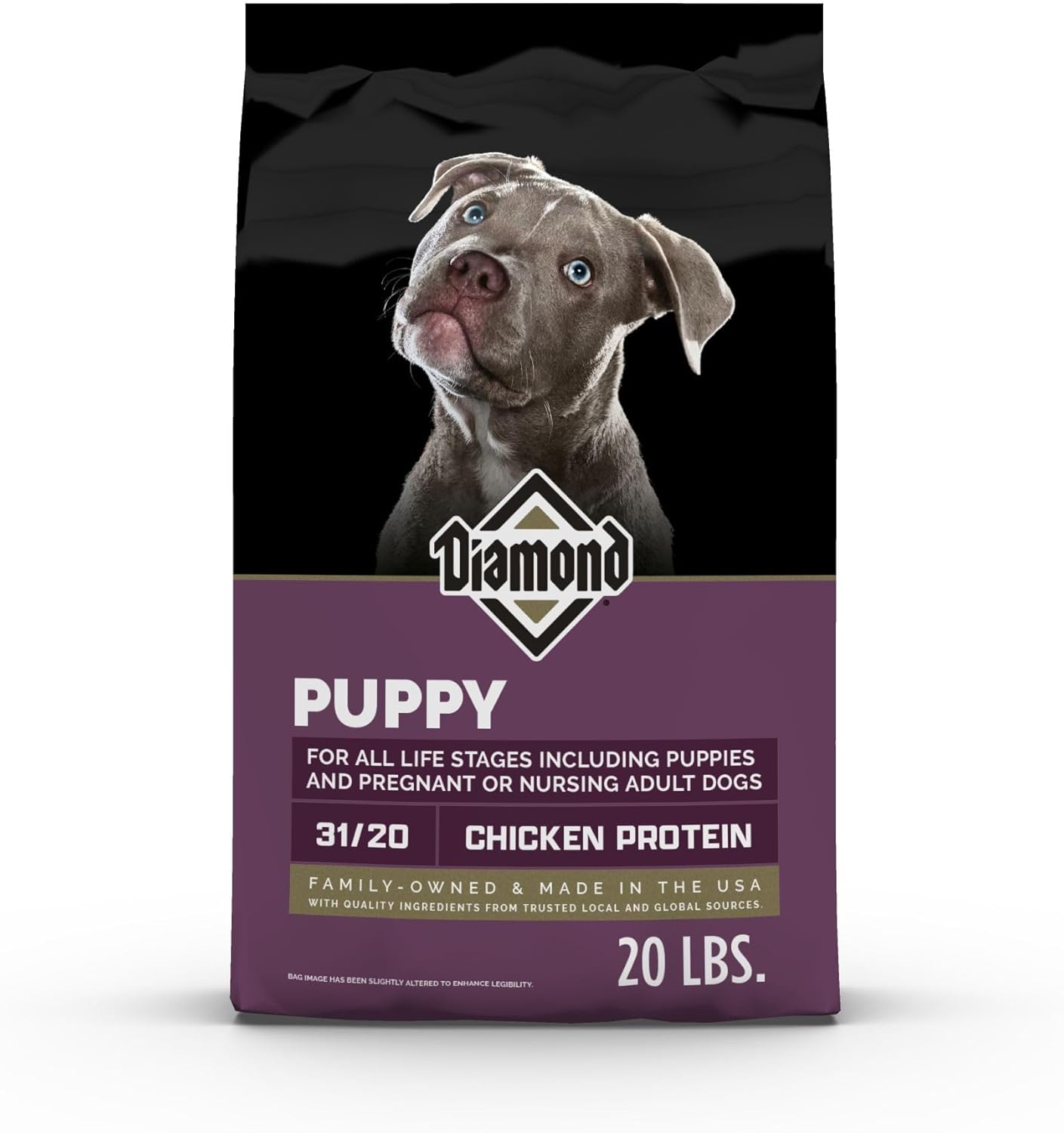 Diamond Premium Puppy is a Complete and Balanced Dry Dog Food Formula with Protein, Probiotics, and Healthy Fat That Provide High Nutritional Value in Growing Puppies 20lb
