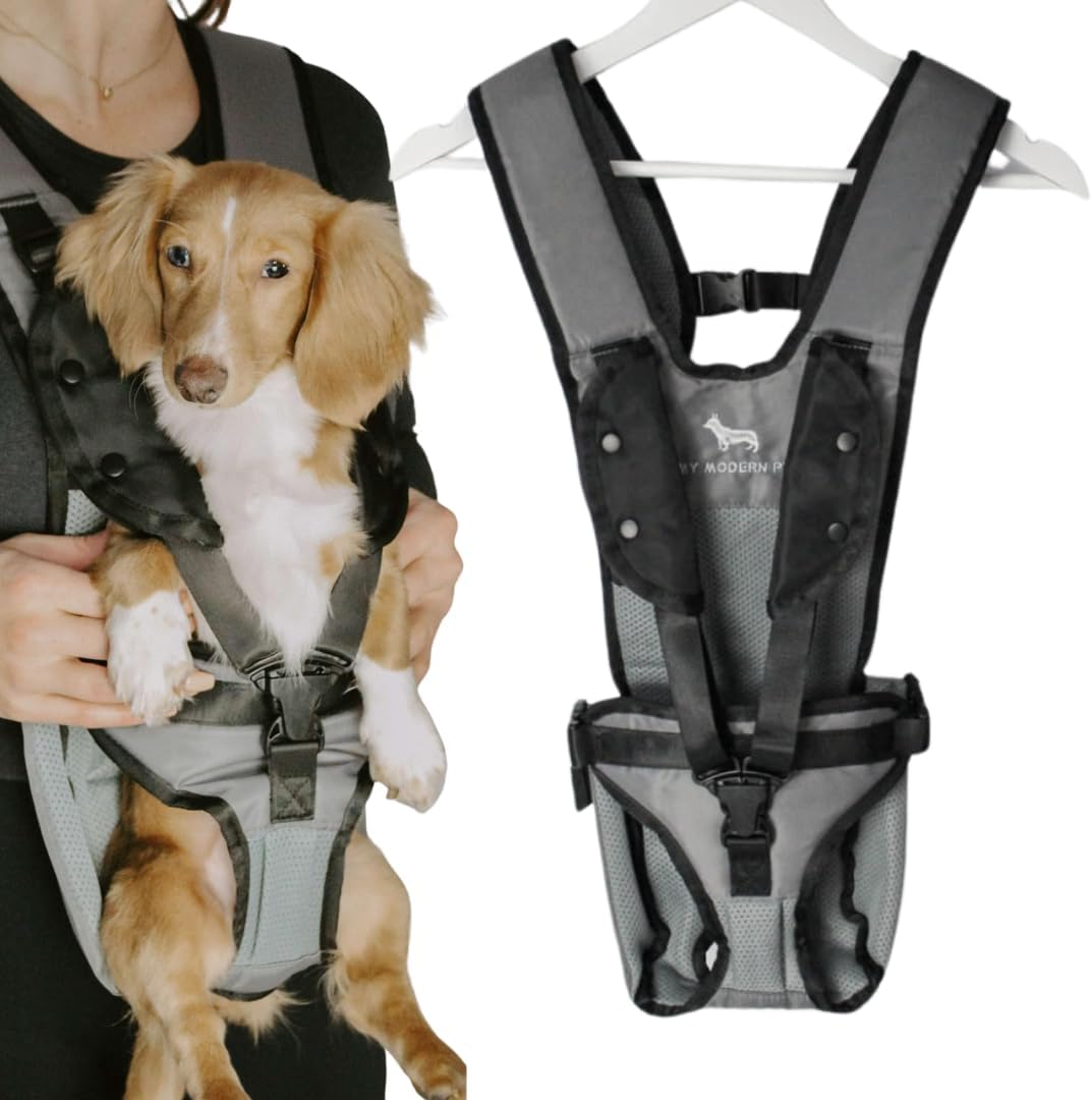 Dog Carrier Backpack for Small & Medium Dogs – Hands-Free Front Chest Carrier, Escape-Proof, Breathable, Adjustable Straps for Comfortable Travel & Hiking Dog Carrier Backpack for Small & Medium Dogs – Hands-Free Front Chest Carrier, Escape-Proof, Breathable, Adjustable Straps for Comfortable Travel & Hiking