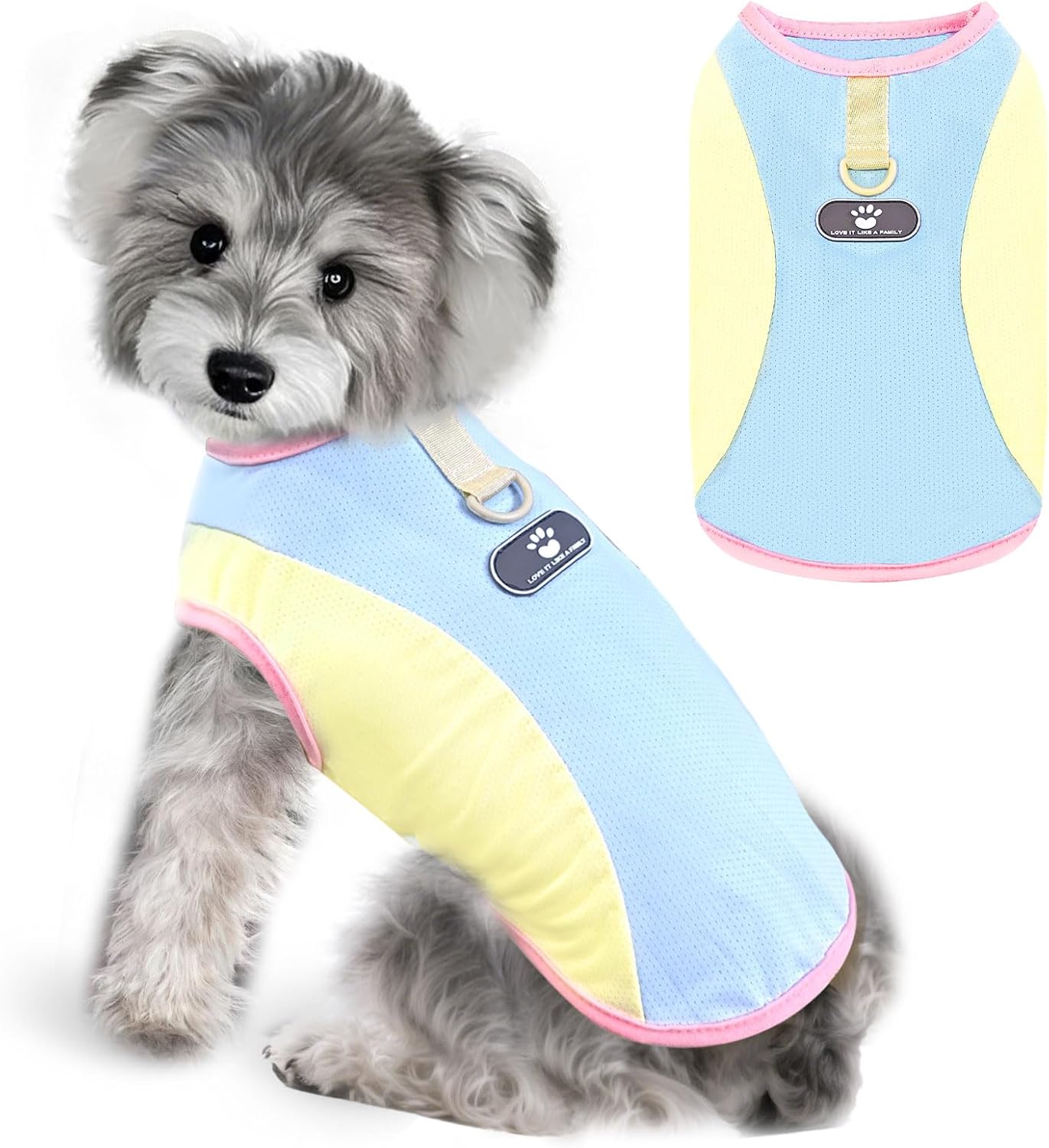 Dog Cooling Vest with D-Ring Dog Tshirt Sun Protection Small Puppy Clothes for Girls Boys Stretchy Shirts for Dogs Lightweight Breathable Shirt French Bulldog Frenchie Dachshund Clothes