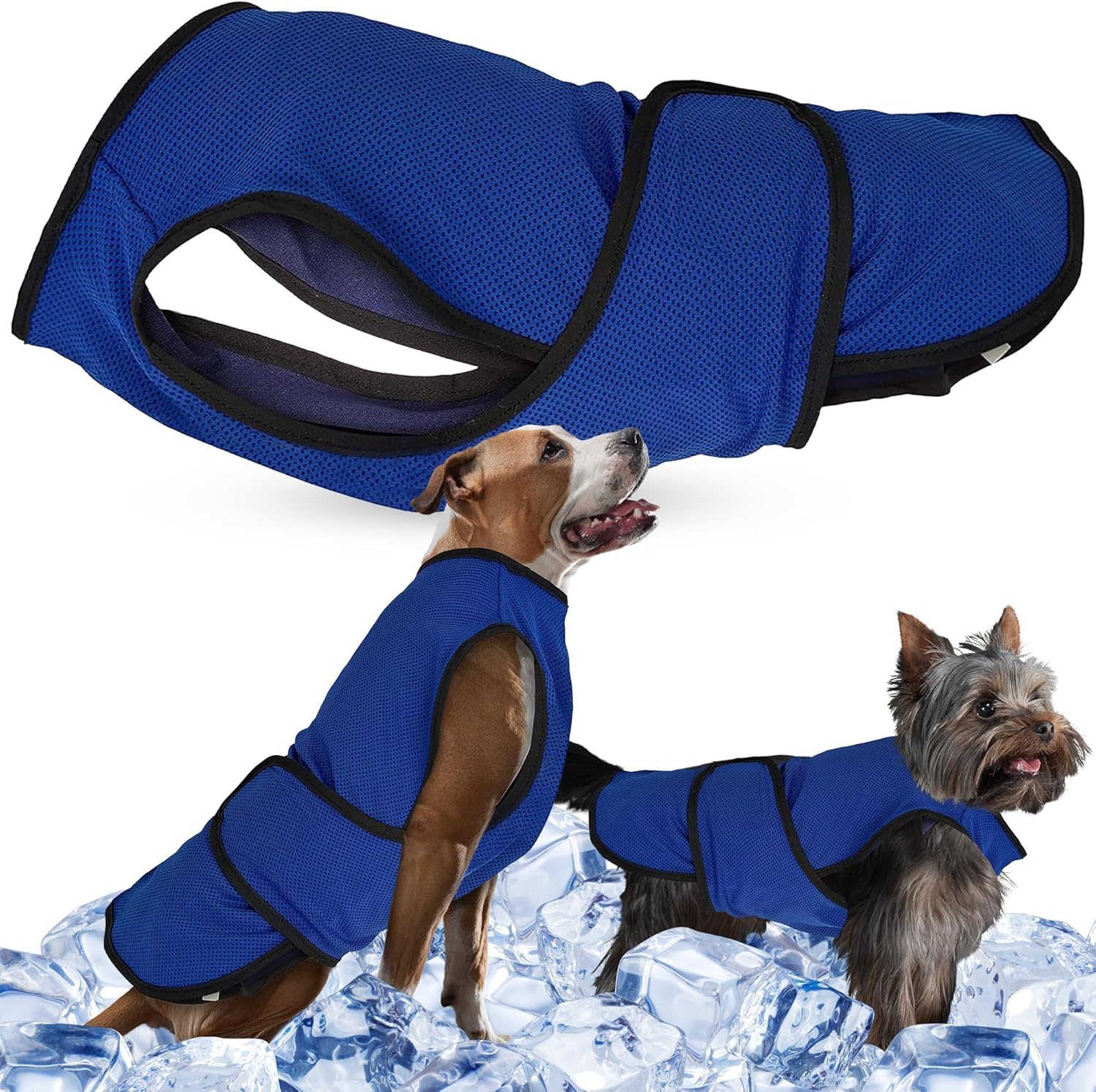 Dog Cooling Vest – Lightweight Summer Jacket for Dogs with Zip Neck & Velcro – Easy On/Off Cooling Coat for Walks, Travel & Outdoors Dog Cooling Vest – Lightweight Summer Jacket for Dogs with Zip Neck & Velcro – Easy On/Off Cooling Coat for Walks, Travel & Outdoors