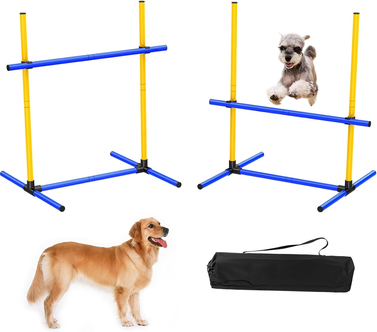 Dog Jump Hurdles Training Equipment,Indoor or Ourdoor,Dog Agility Training Equipment,Jump Obstacle Course for Dogs Outdoor, Playground Equipment,Carrying Bag (2 Sets) Dog Jump Hurdles Training Equipment,Indoor or Ourdoor,Dog Agility Training Equipment,Jump Obstacle Course for Dogs Outdoor, Playground Equipment,Carrying Bag (2 Sets)