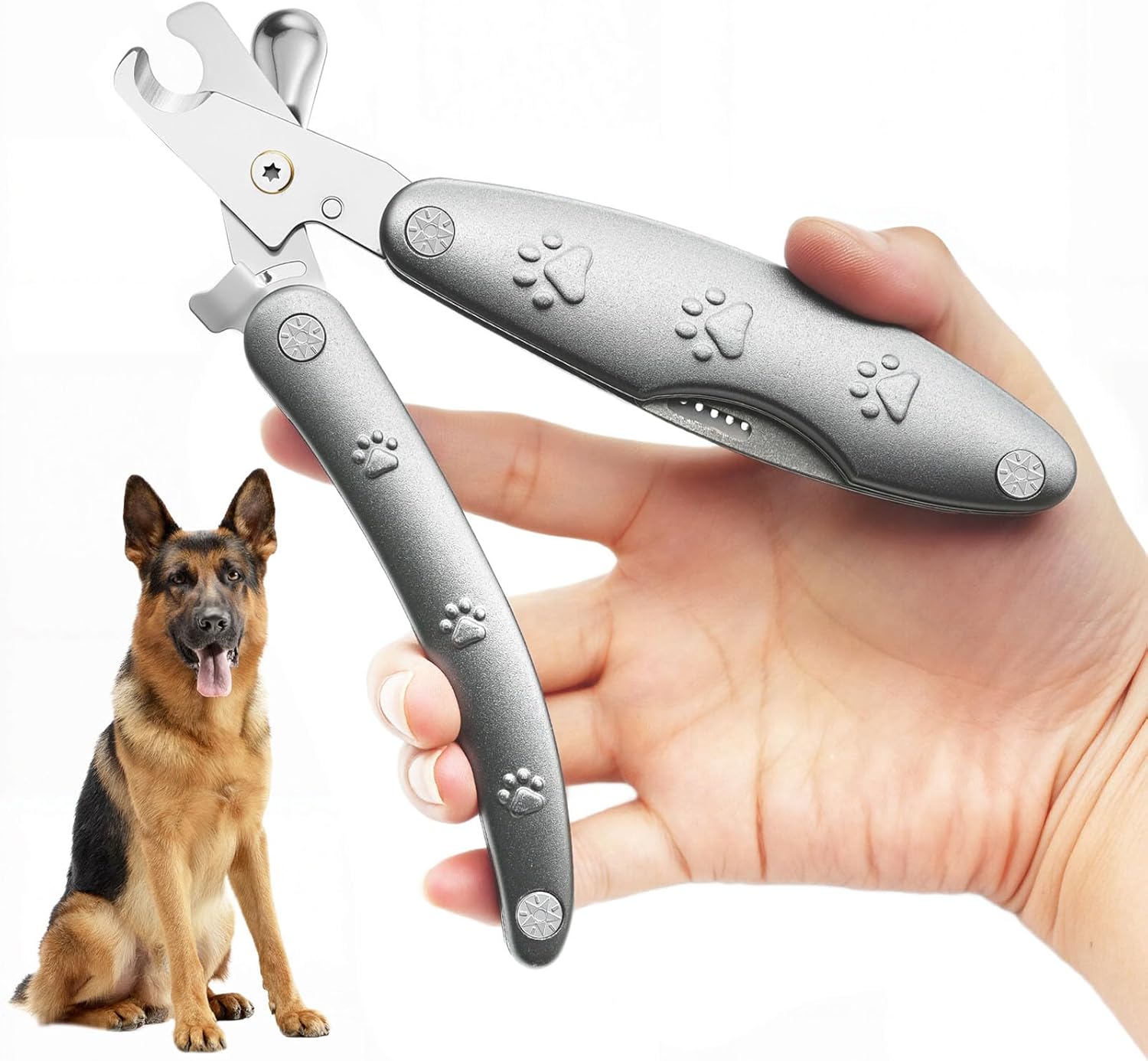 Dog Nail Trimmers for Sensitive Dog, Sharpest Quiet Smoothest Dog Nail Clipper for X Large Medium Small Size Breed, Heavy Duty Metal Dog Toenail Clippers for All Dogs with Thick Toenail