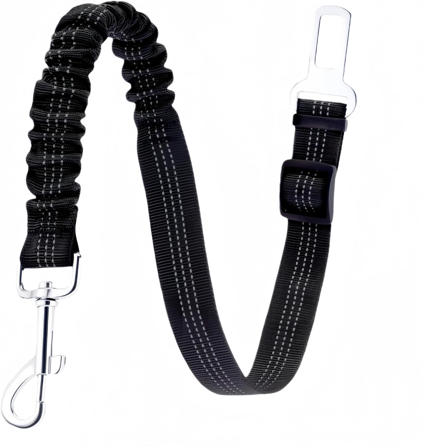 Dog Seat Belt for Car – Adjustable Dog Car Safety Harness, Elastic Cushioning Seatbelt Leash, Reinforced Metal Buckle Anti-Tangle Design, for Small and Medium Pets (Black) Dog Seat Belt for Car – Adjustable Dog Car Safety Harness, Elastic Cushioning Seatbelt Leash, Reinforced Metal Buckle Anti-Tangle Design, for Small and Medium Pets (Black)