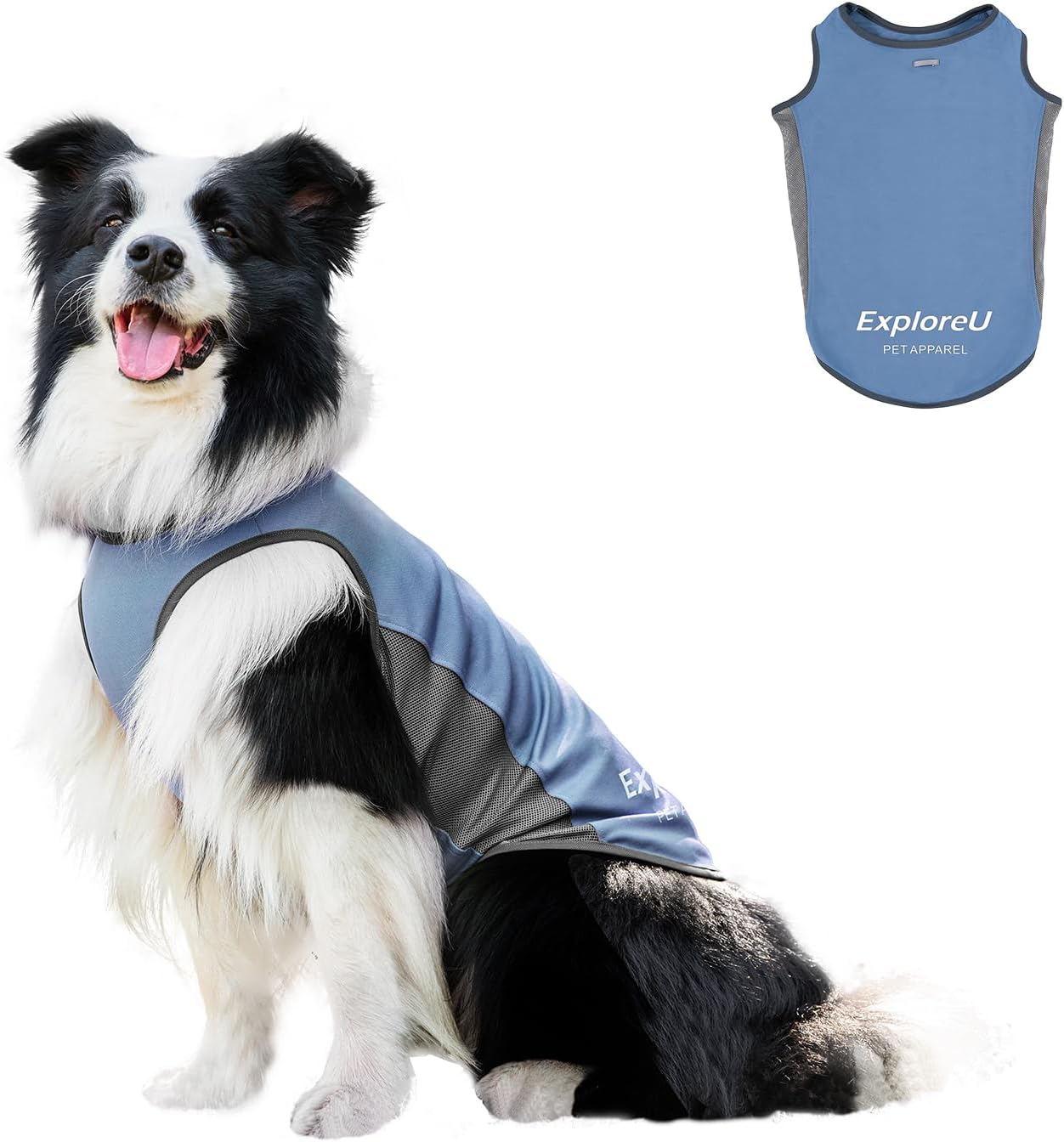 Dog Shirt, Lightweight Breathable Dog Cooling Vest Sun Protection Pet T-Shirts Quick Dry Soft Stretchy Pet Clothes – Small Medium Large Dogs (Water Drop 1PC, Large)