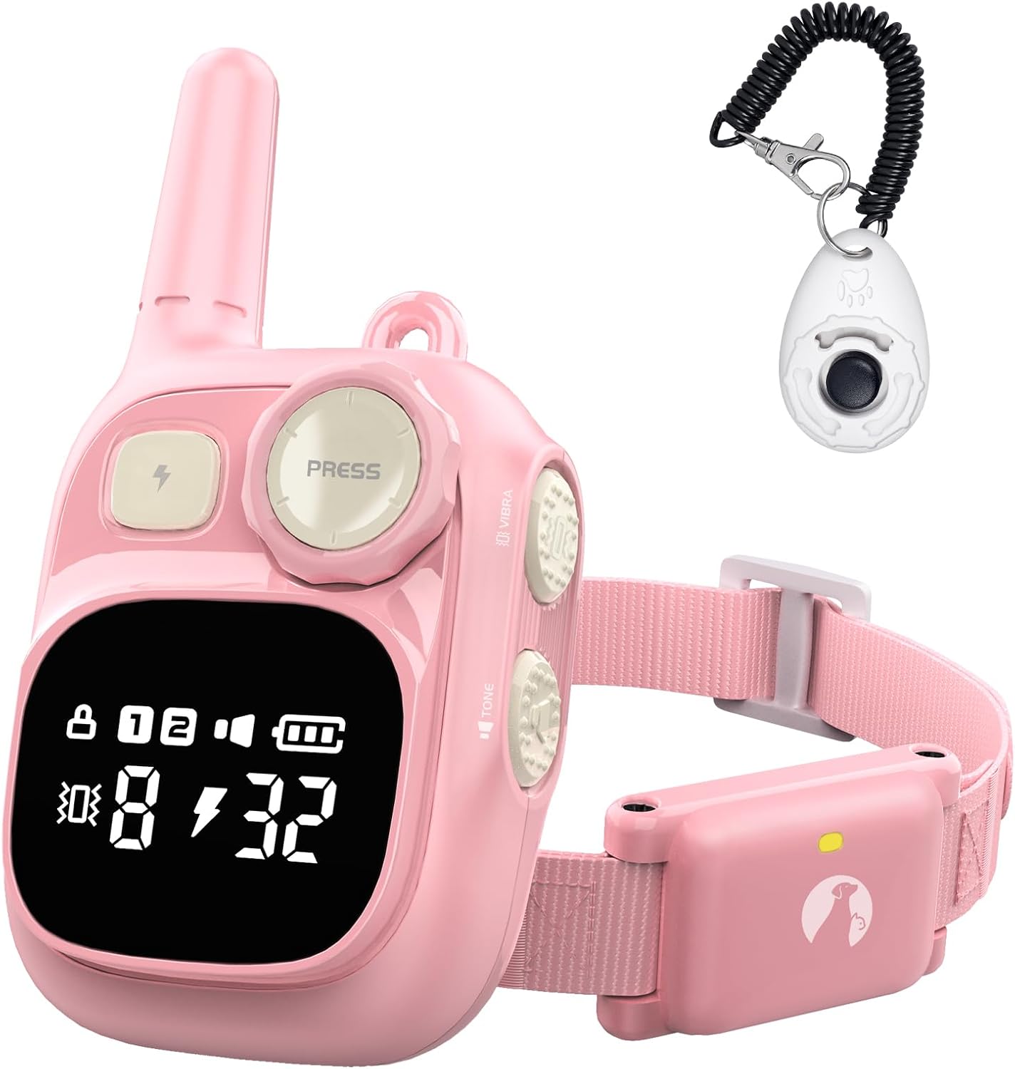 Dog Shock Collar with Remote Control 1800 FT, Adjustable Pink Electric Collar Rechargeable for 5–15lbs Small Dogs Puppy or 20-120 Pound Medium Large Dog, Safety Vibration Trainer Dog Shock Collar with Remote Control 1800 FT, Adjustable Pink Electric Collar Rechargeable for 5–15lbs Small Dogs Puppy or 20-120 Pound Medium Large Dog, Safety Vibration Trainer