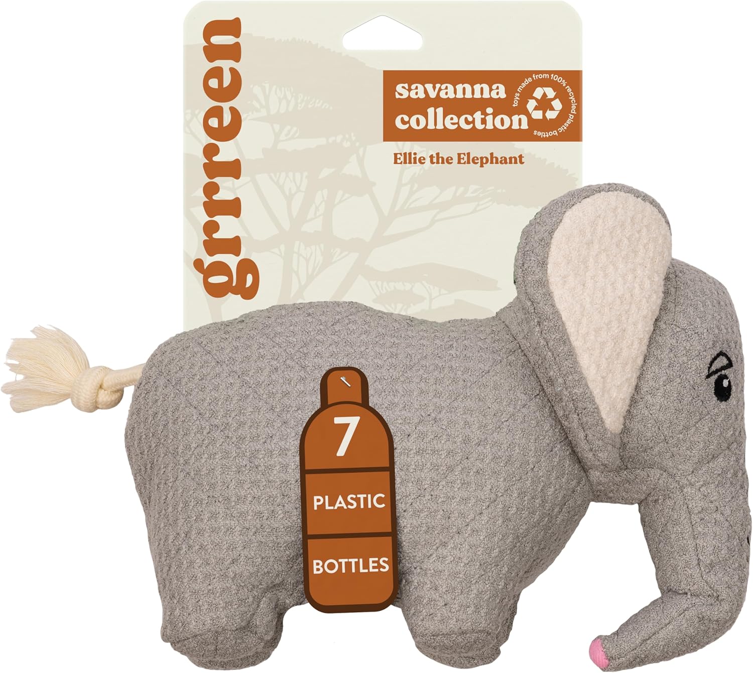 Dog Toys | Plush Toy Elephant Stuffed Animal for Dogs | Eco Friendly Toy – Easy to Clean and Made from Non Toxic Materials
