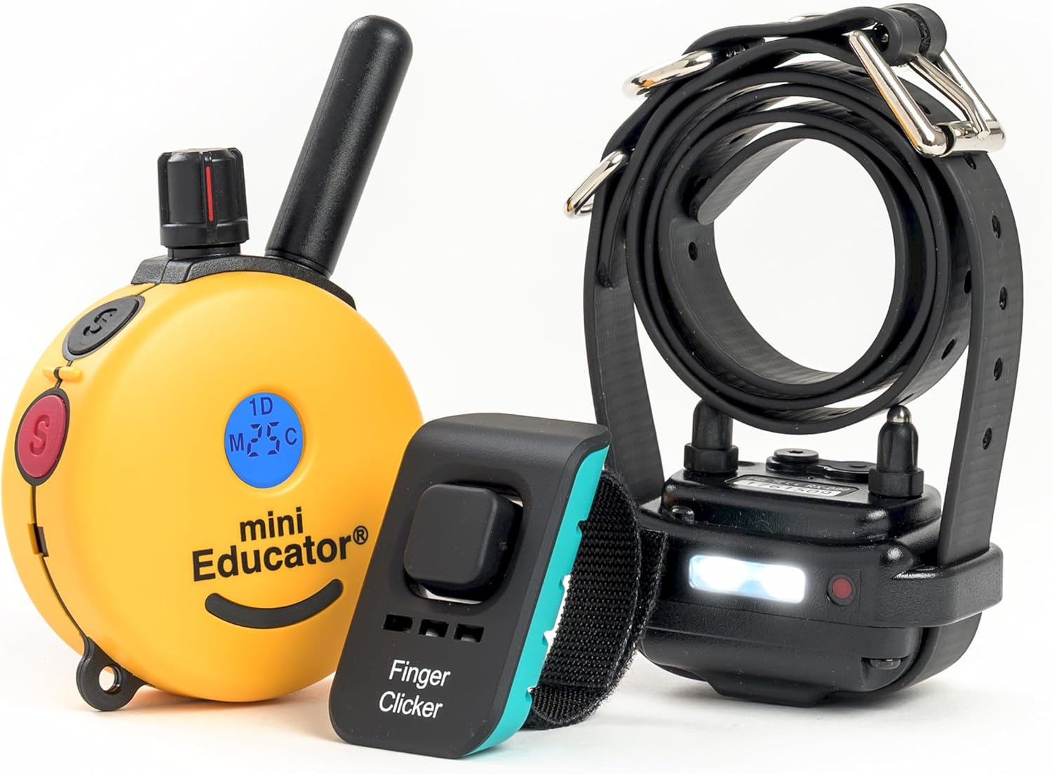 Educator E-Collar Humane Dog Training Collar with Remote, 100 Safe Tapping Stimulation Levels, Night Light, Waterproof, Rechargeable, 1/2 Mile 1 Small-Medium Dog, Yellow