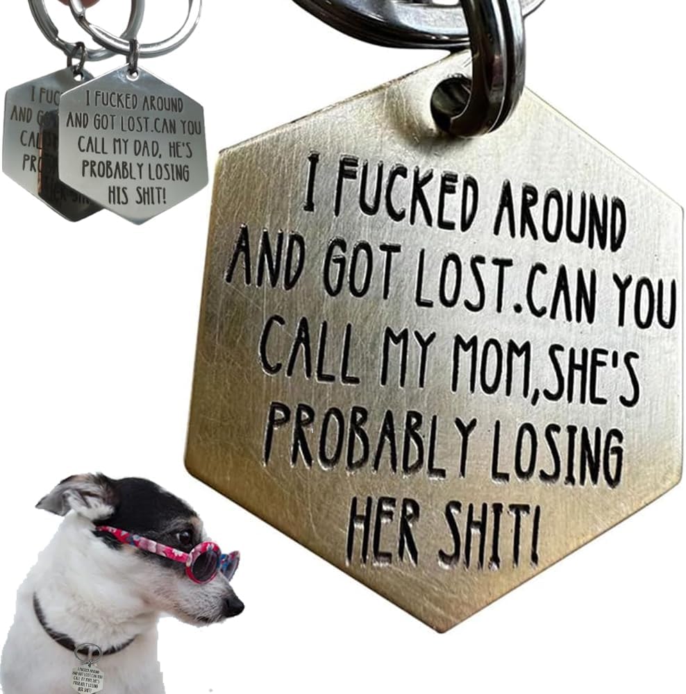 Funny Dog Tags,Stainless Steel Funny Pet Tag,Deeply Engraved Dog Collar Tag,Pet Cat Collar Charm Gift for Cats Owner Dog Lover (Mom) Funny Dog Tags,Stainless Steel Funny Pet Tag,Deeply Engraved Dog Collar Tag,Pet Cat Collar Charm Gift for Cats Owner Dog Lover (Mom)