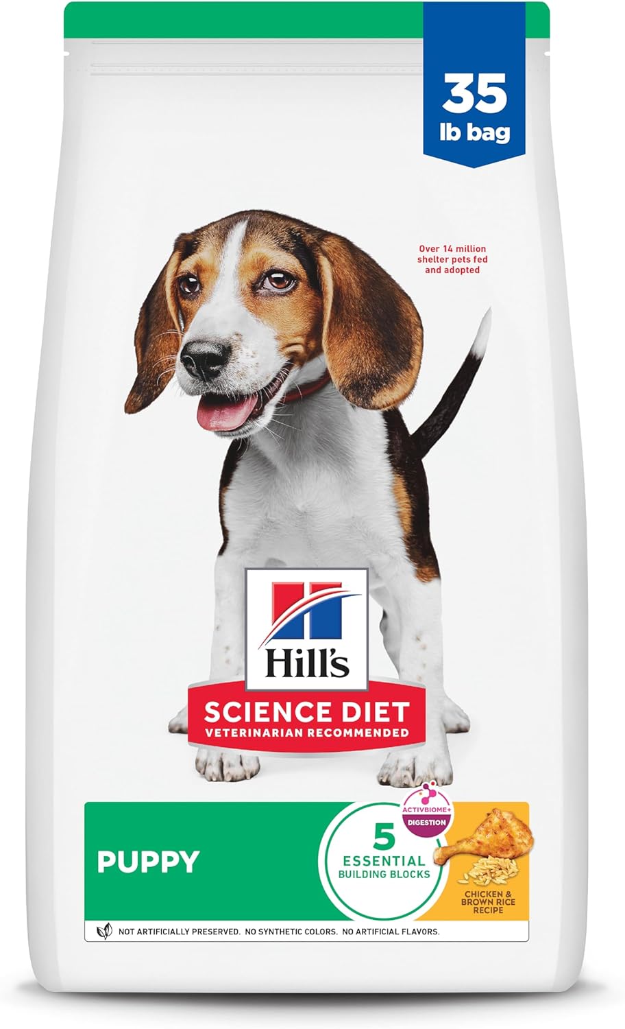 Hill’s Science Diet Puppy, Puppy Premium Nutrition, Dry Dog Food, Chicken & Brown Rice, 4.5 lb Bag