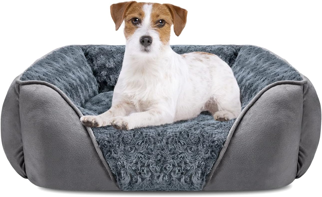 INVENHO Dog Bed Medium Size Dog, Orthopedic Warming Soft Calming Sleeping Puppy Bed Durable Pet Bed with Anti-Slip Bottom INVENHO Dog Bed Medium Size Dog, Orthopedic Warming Soft Calming Sleeping Puppy Bed Durable Pet Bed with Anti-Slip Bottom