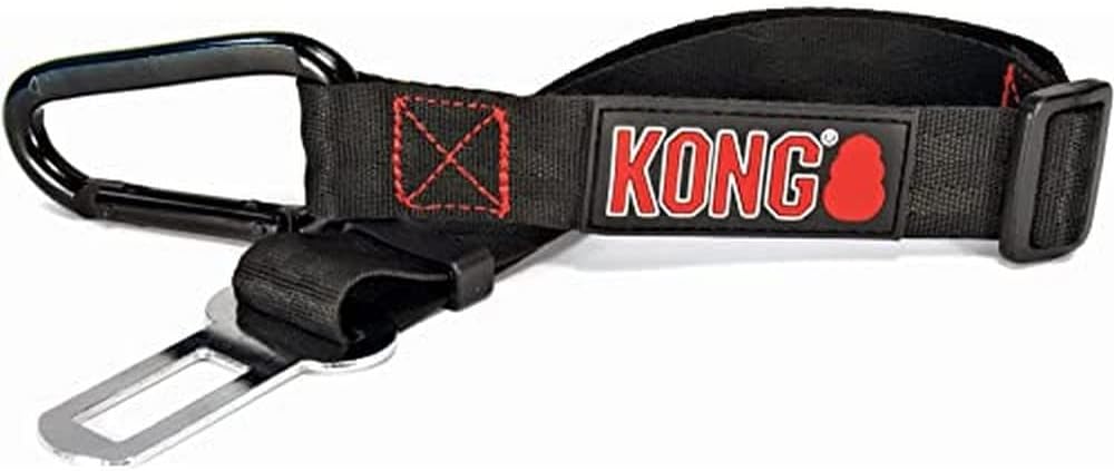 KONG Dog Seat Belt Tether – Attaches to Harness for Safe Travel & Car Rides