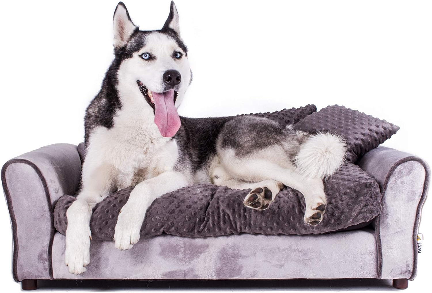 Keet Westerhill Pet Sofa Bed, Charcoal, Large (40x23x13)