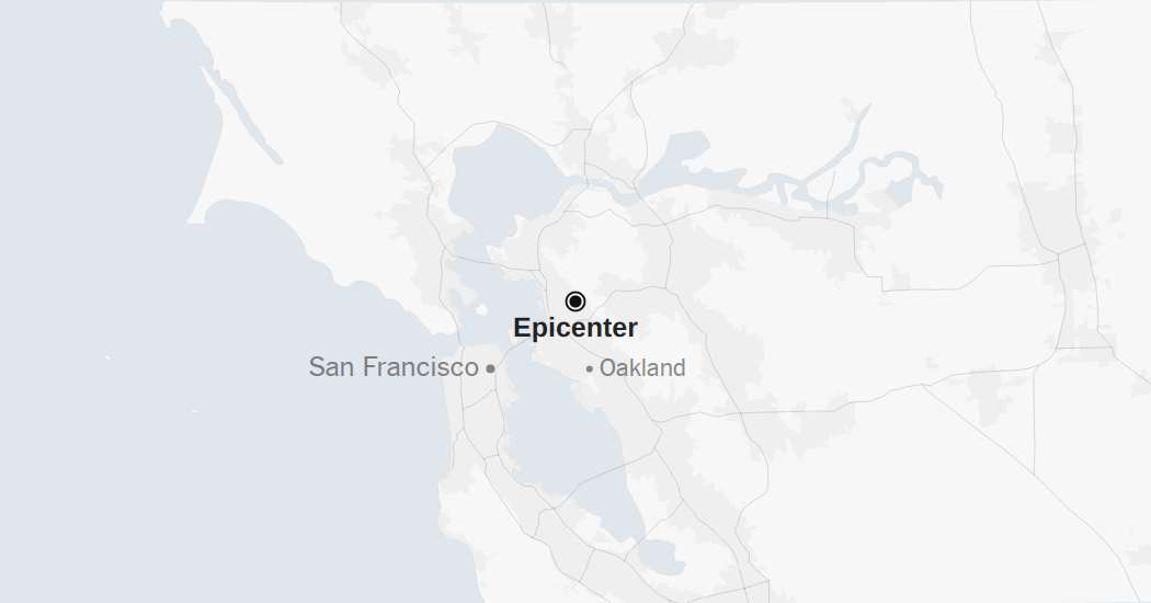 Map: 3.1-Magnitude Earthquake Strikes the San Francisco Bay Area