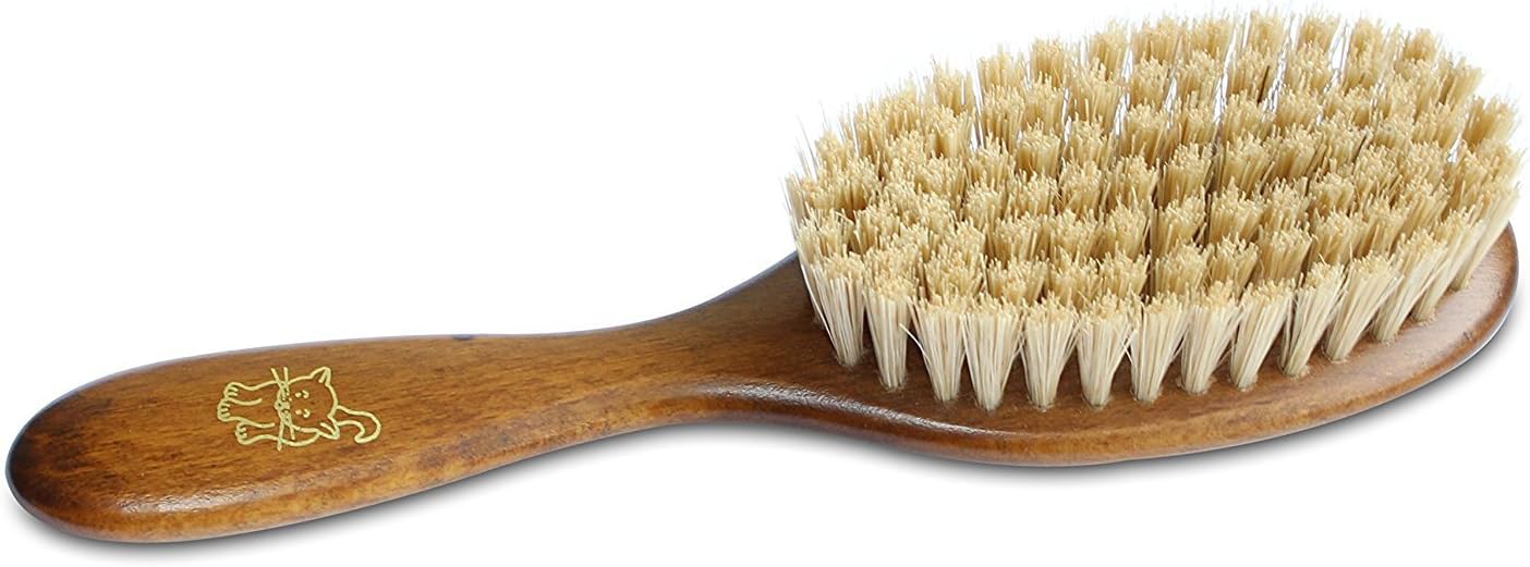 Mars Coat King Bristle Cat Hair Brush Deshedding Tool – Pet Grooming Supplies for Furry, Shaggy, Loose Hair in all Breeds, Wooden Handle for Thick Coats – ¾” Bristles, 2″ Wide Head