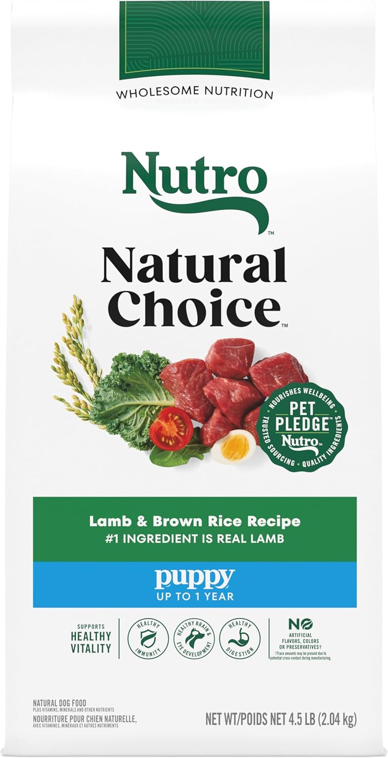 Nutro Natural Choice Puppy Dry Dog Food, Lamb and Brown Rice Recipe, 4.5 lbs