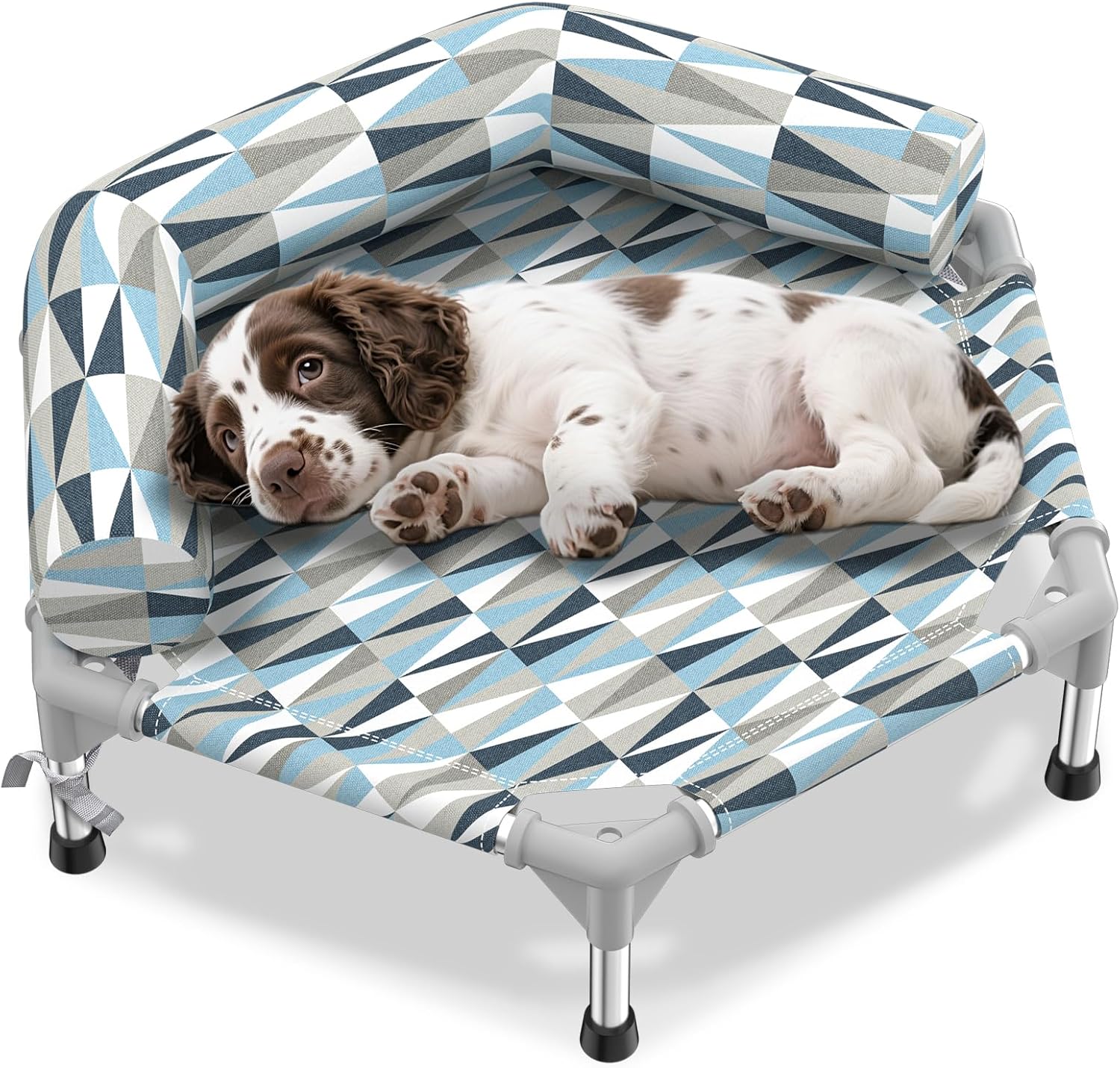 Orthopedic Dog Bed – Beds Bolster,Cooling Elevated Dog Beds with Metal Frame,Raised Dogs Bed,Easy to Assemble,Up to 50 lbs,Small (24.5″ L x 24.5″ W x 6.7″ Th) Orthopedic Dog Bed – Beds Bolster,Cooling Elevated Dog Beds with Metal Frame,Raised Dogs Bed,Easy to Assemble,Up to 50 lbs,Small (24.5″ L x 24.5″ W x 6.7″ Th)