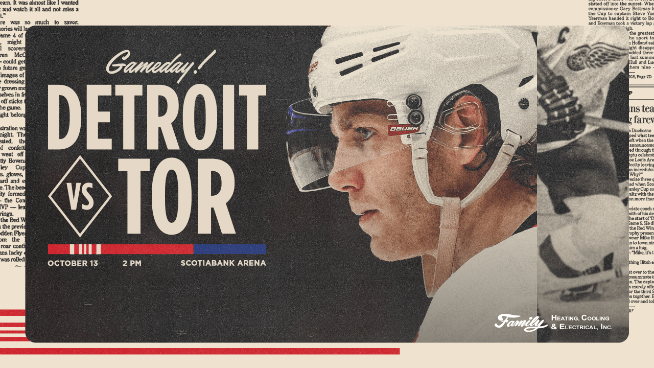 PREVIEW: Red Wings hit the road for Monday matinee in Toronto