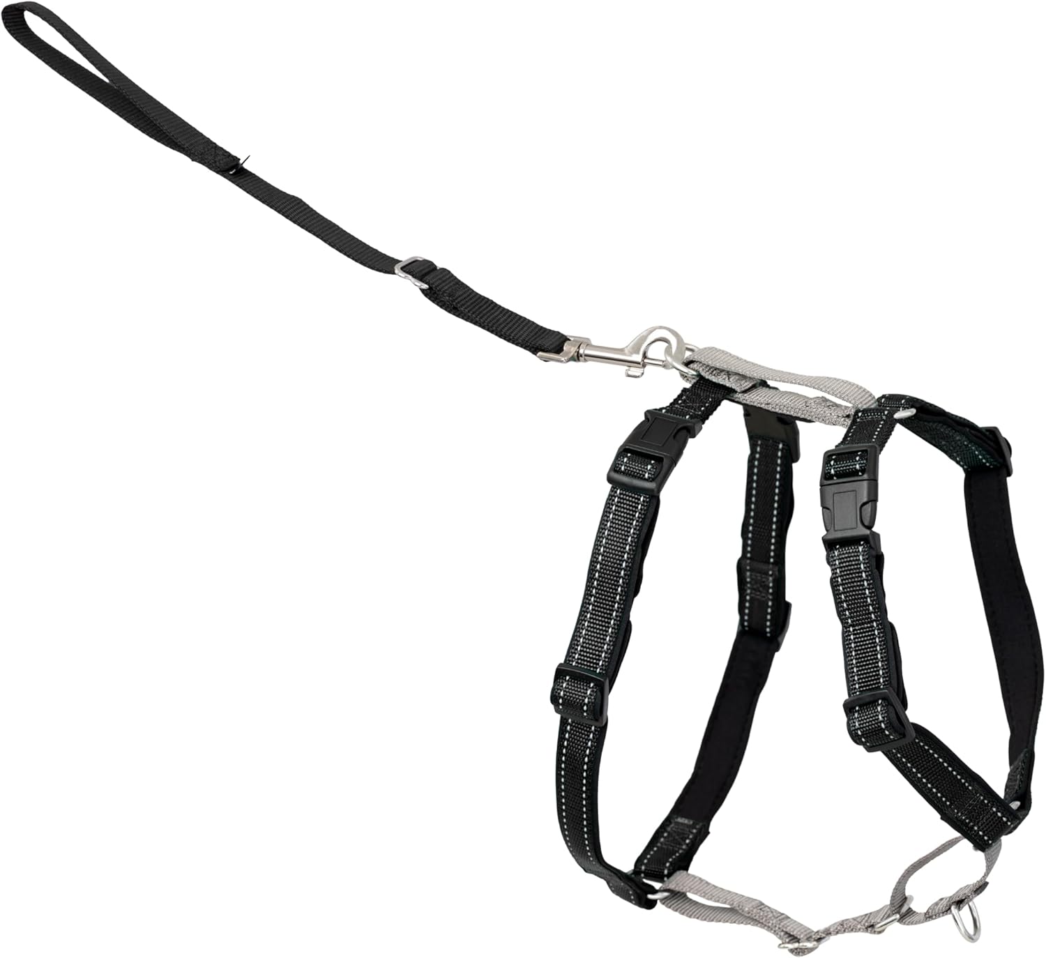 PetSafe 3-in-1 Harness – Comfortable Easy-Walk Dog Chest Harness with Front Leash Attachment to Reduce Pulling, Choking & Gagging – Dog Obedience Gear – Small – Black