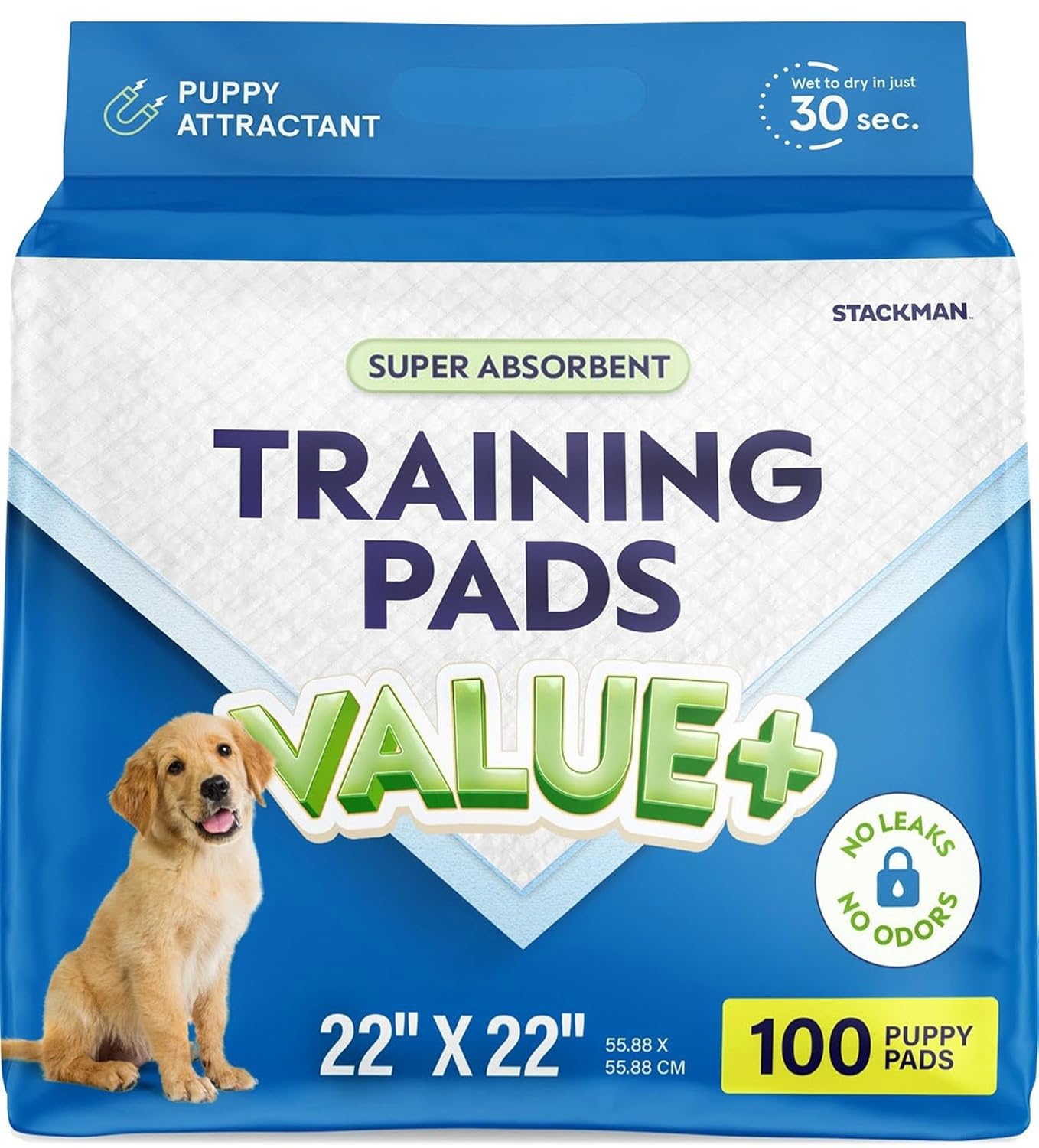 Puppy Pads Pet Pee Pads for Dogs & Puppy Training [100-COUNT] Potty Pads for Dogs 22″ x 22″ Leak-Proof Dog Pee Pads – Quick-Dry Surface – Heavy Duty Absorbent Disposable Dog Wee Pad Bulk Pack