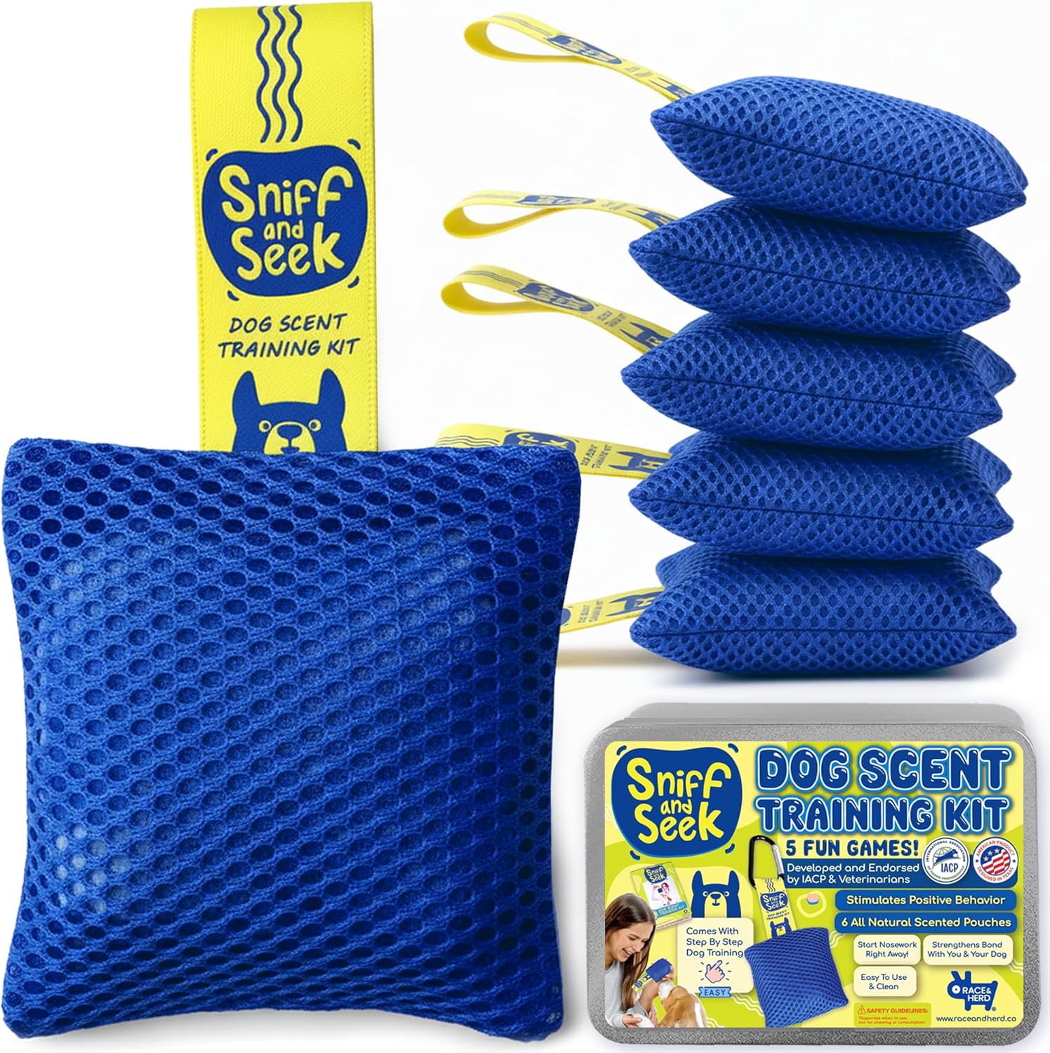 Race&Herd Original Dog Scent Training Kit, Scent Work Training Kit for Dogs – Nosework for Dog Mental Stimulation Agility Training Equipment for Dogs, Brain Games Smell Training Kit for Loss of Smell Race&Herd Original Dog Scent Training Kit, Scent Work Training Kit for Dogs – Nosework for Dog Mental Stimulation Agility Training Equipment for Dogs, Brain Games Smell Training Kit for Loss of Smell