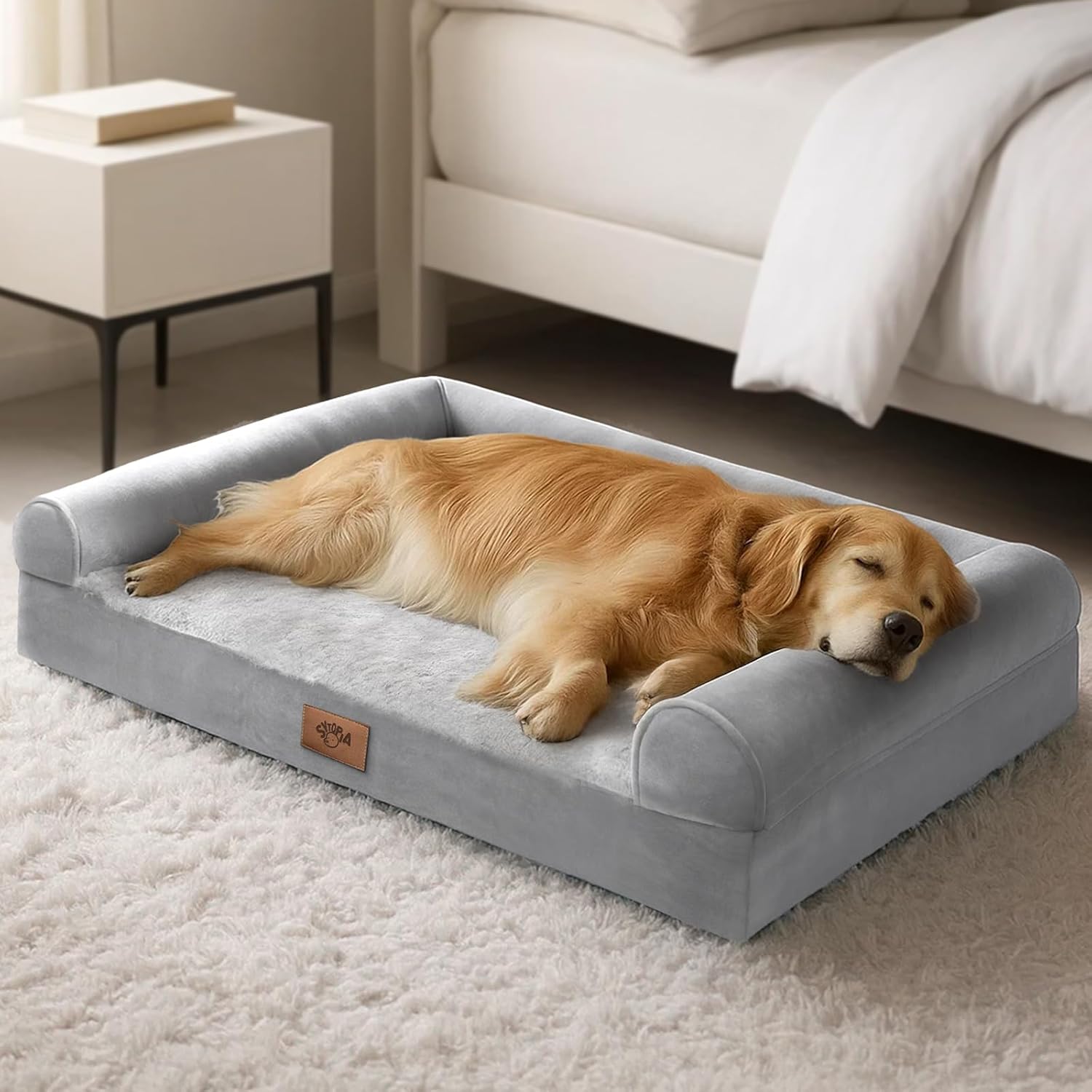 Sytopia 42 Inch Orthopedic Dog Bed for Large Dogs Washable, Chew Proof Dog Bed Extra Large Pet Bed with Removable Cover and Anti-Slip Bottom – XL Sytopia 42 Inch Orthopedic Dog Bed for Large Dogs Washable, Chew Proof Dog Bed Extra Large Pet Bed with Removable Cover and Anti-Slip Bottom – XL