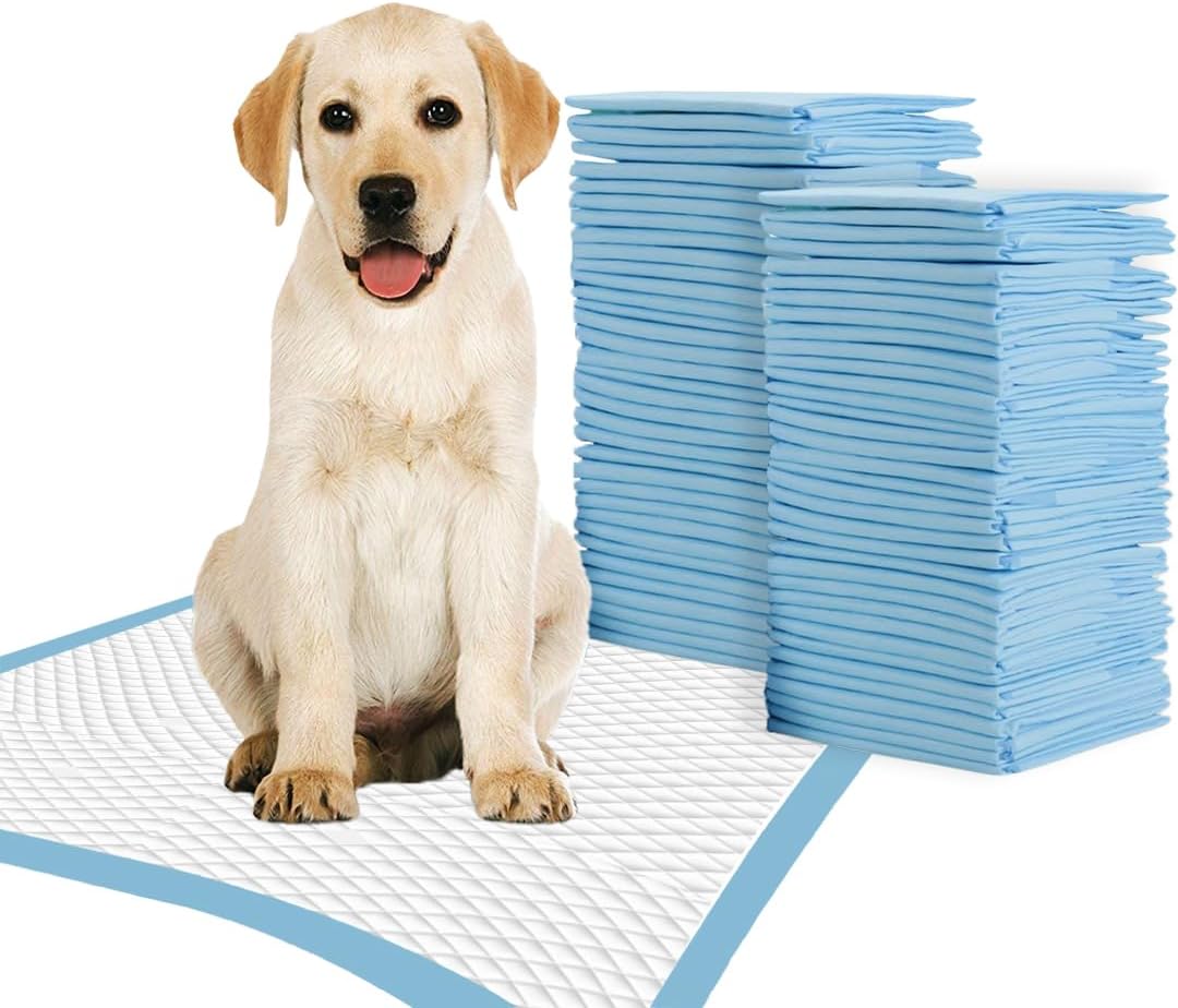 TBM Puppy Pads 100 Count – 23.6″ x 23.6″ – Super Absorbent Pee Pads for Dogs – Premium Leak-Proof – Pets Potty Training Essentials – Disposable Quick- Dry Pads for Puppies | Cats | Rabbits