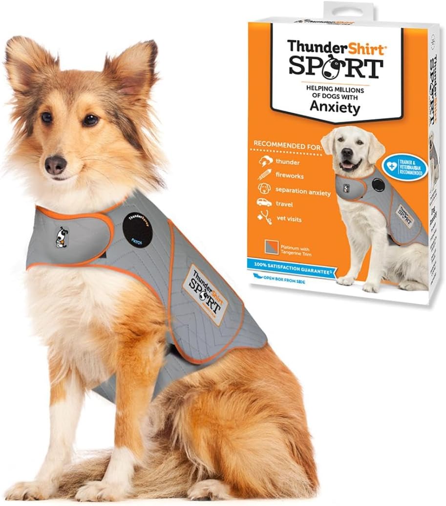 ThunderShirt for Dogs, Large, Platinum Sport – Dog Anxiety Relief Calming Vest