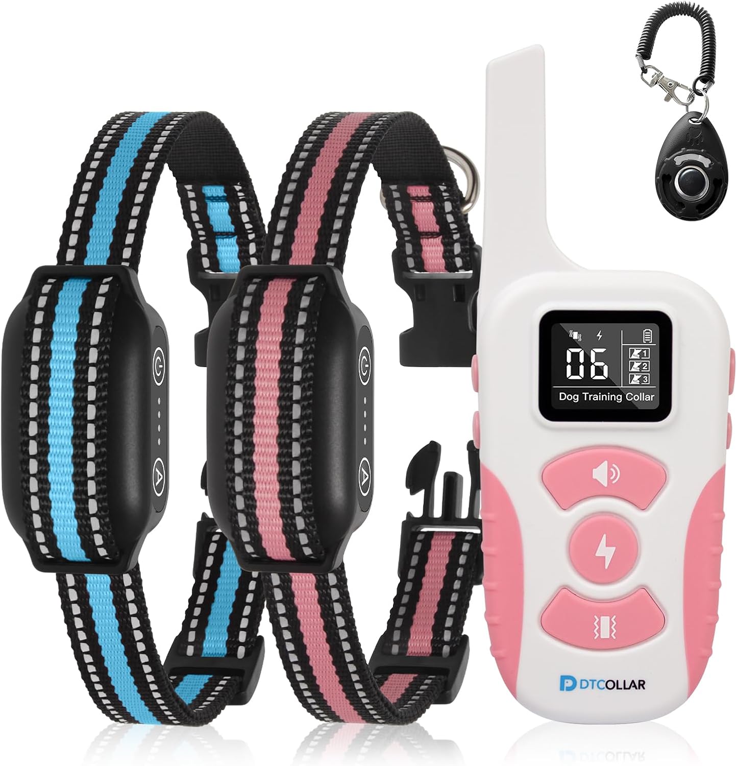 2-in-1 Bark Collar & Shock Collar for Dogs, 3300Ft Dog Training Collar with Remote 2 Pack – Anti Bark/Beep/Vibration/Shock 4 Modes, IP67 Smart Dog E Collar with 5 Adjustable Sensitivity for All Breeds