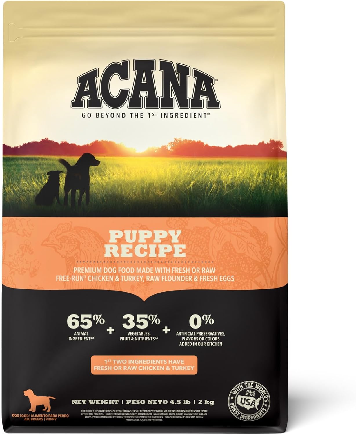 ACANA Grain Free Dry Dog Food Puppy Recipe 4.5lb Bag