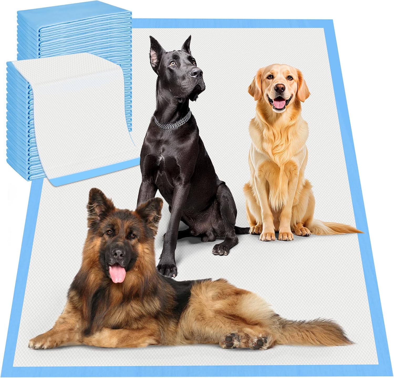 Boscute 4XL Thicken 6 Layers Ultra Absorbent Dog Pee Pads, 31”X47”Leak-Proof Odor-Control Quick Dry Puppy Training Pads Quick Dry Pee Pads for Dogs Cats Pets