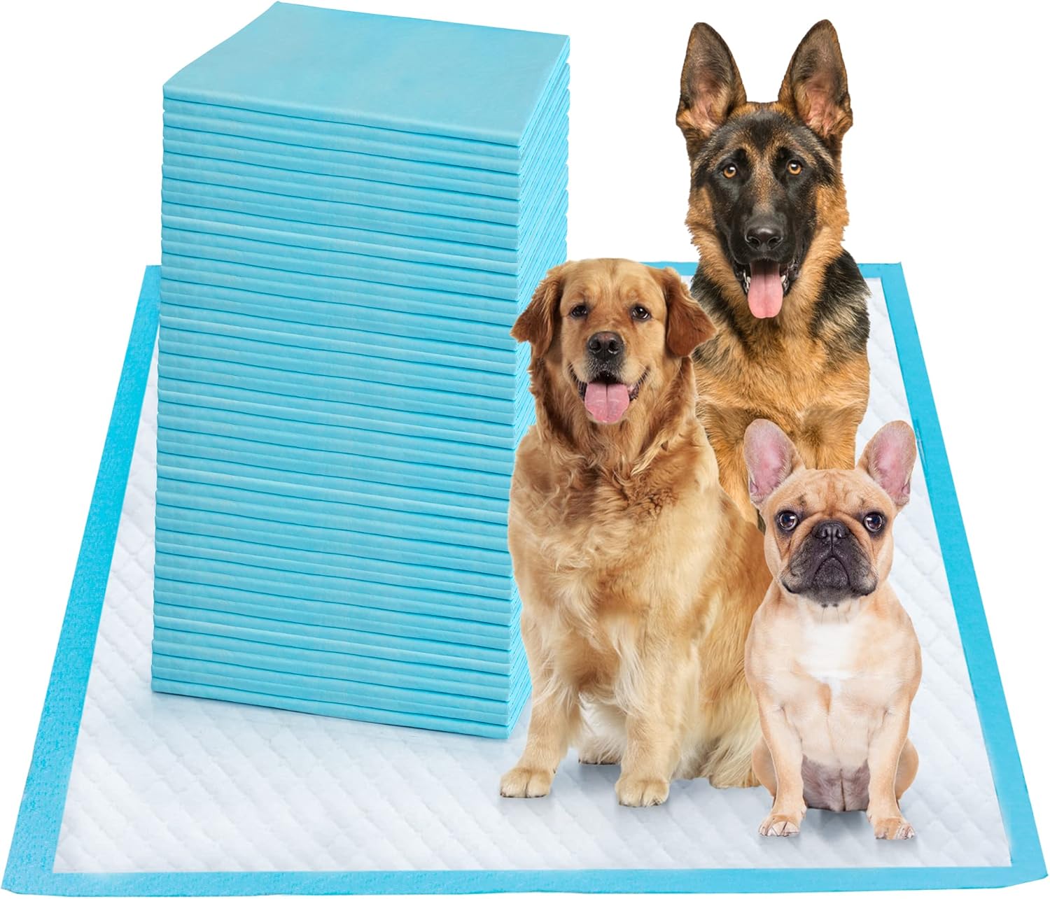 Boscute Super Absorbent & Leak-Proof Jumbo Size 36″x36″ Pet Training Dog Pee Pads, Thicken Quick Dry Disposable Puppy Pee Pads, Potty Training Pads for Dogs Cats, Rabbits
