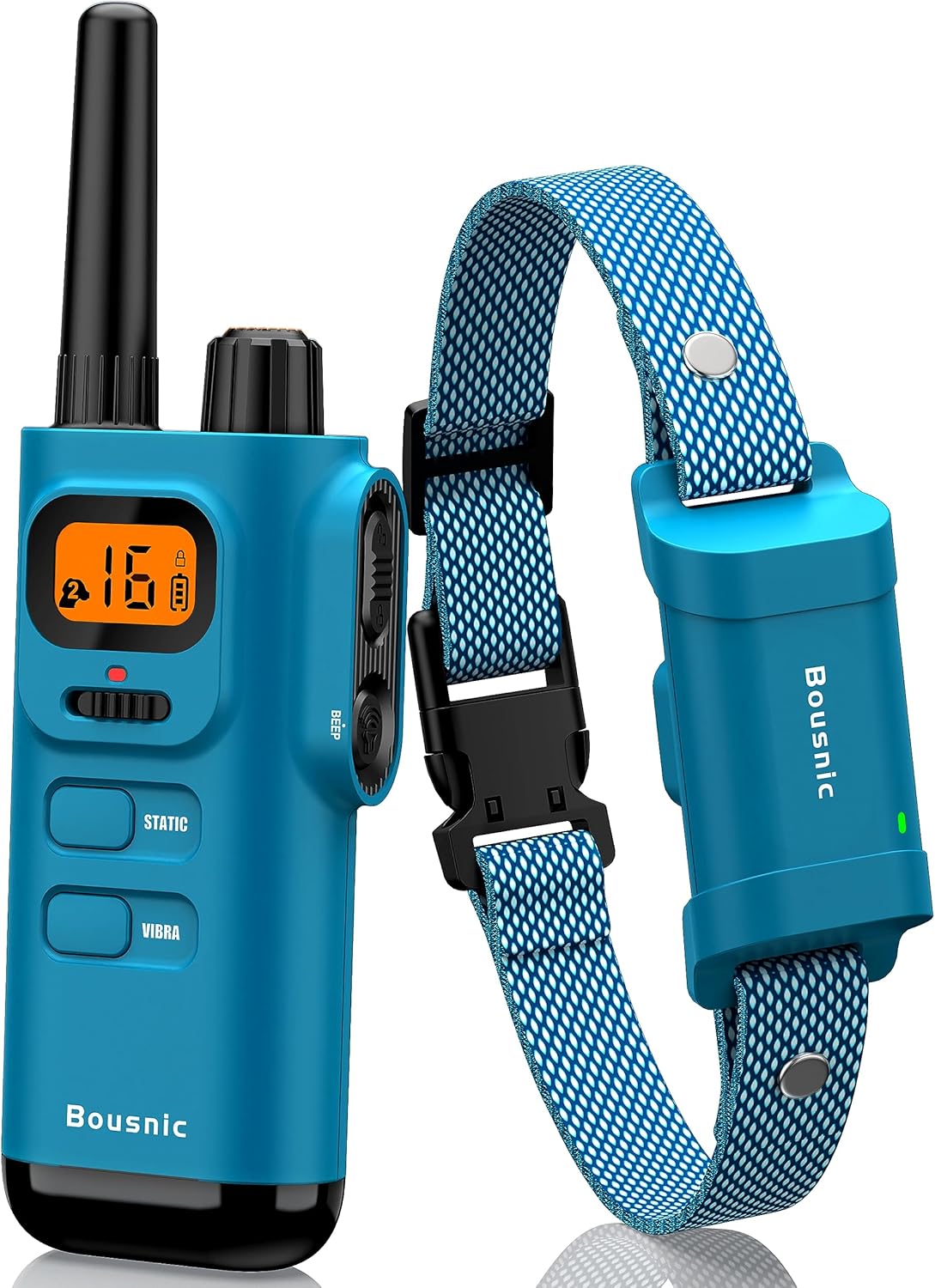Bousnic Dog Shock Collar with Remote – [New Edition] 4000FT Dog Training Collar for Large Medium Small Dogs (8-120lbs) Waterproof E Collar with Beep, Vibration, Safe Shock