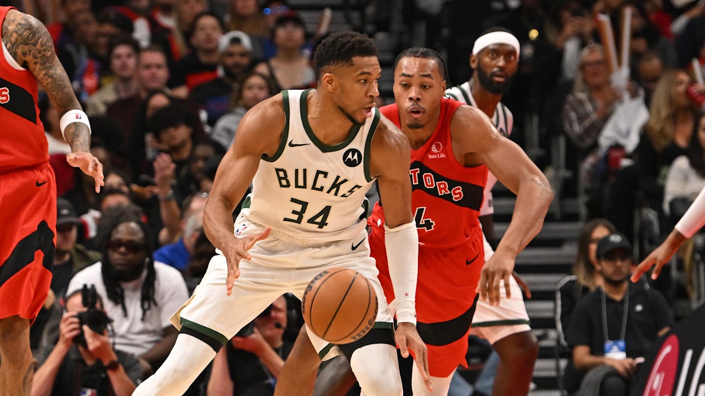 Bucks, Raptors Announce Starting Lineups Ahead of Tuesday Rematch