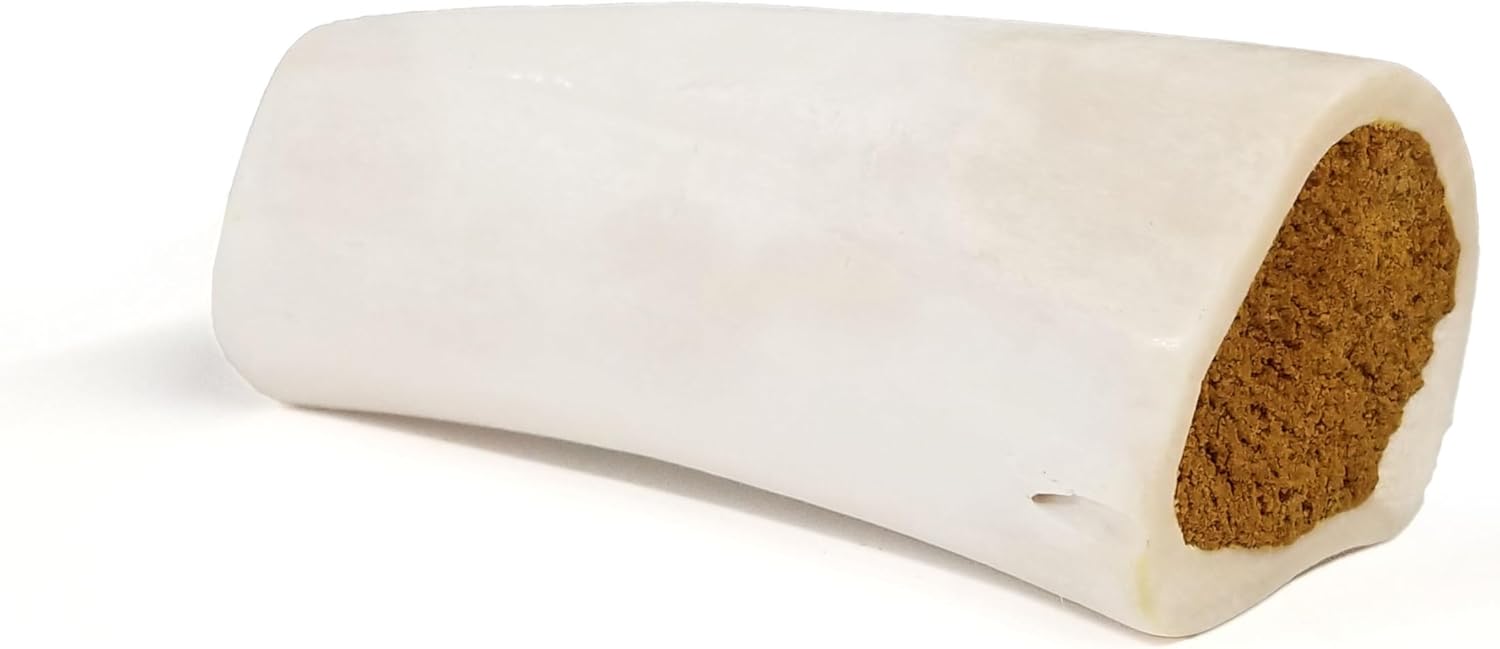 Cadet Stuffed Shin Bone, Long-Lasting Dog Chew Bones for Aggressive Chewers, High Protein Filled Bone Dental Chew for Dogs, Peanut Butter Flavor Filling, 5-6″ for Large Dogs