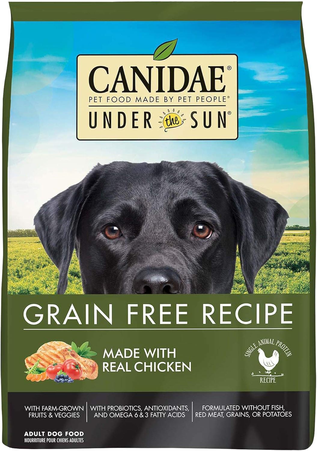 Canidae Under the Sun Premium Dry Dog Food For Puppies, Adults and Senior Dogs, Chicken Recipe, 40 Pounds, Grain Free