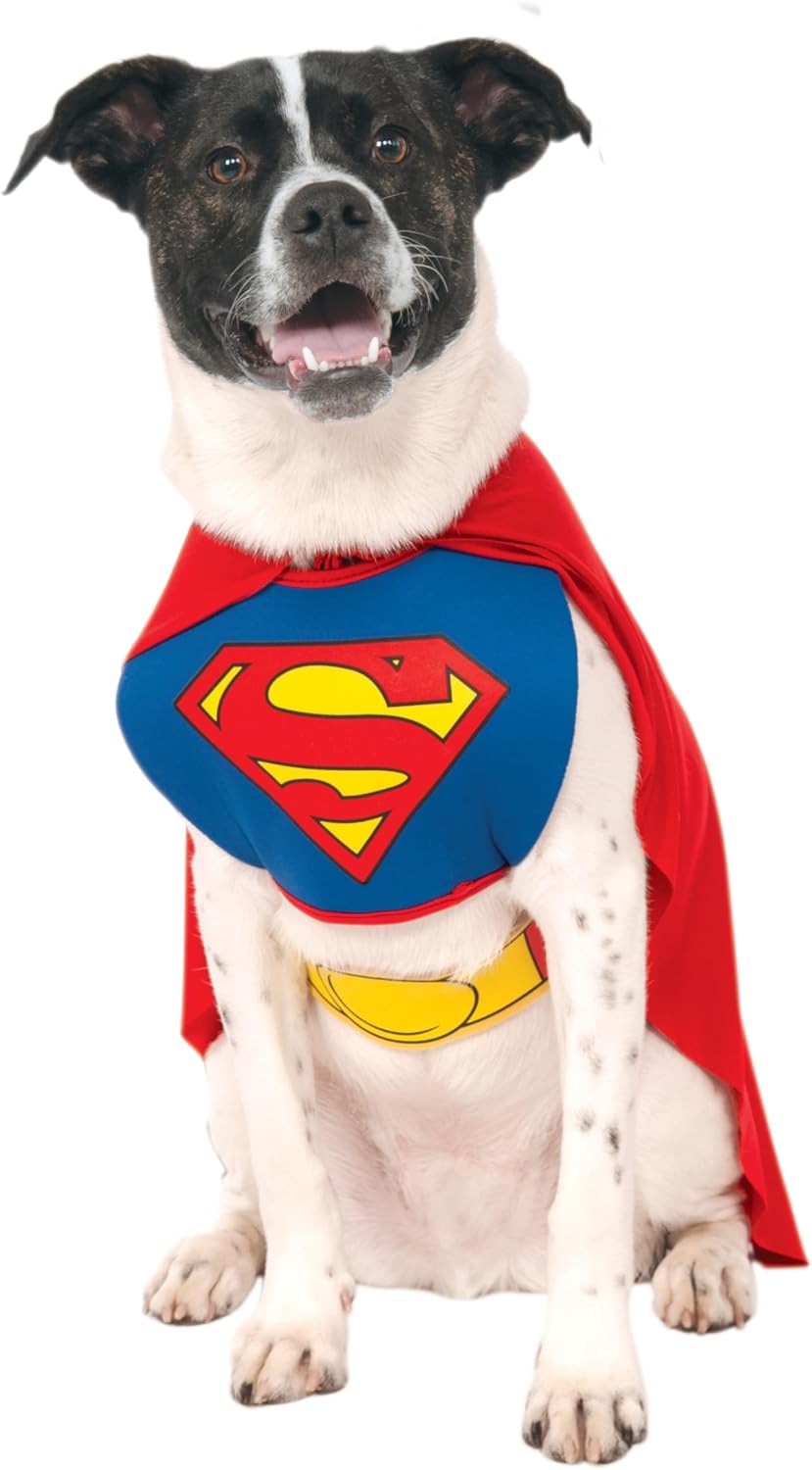 DC Comics Superheroes: Superman Pet Costume for For Dogs or Cats by Rubies, XL