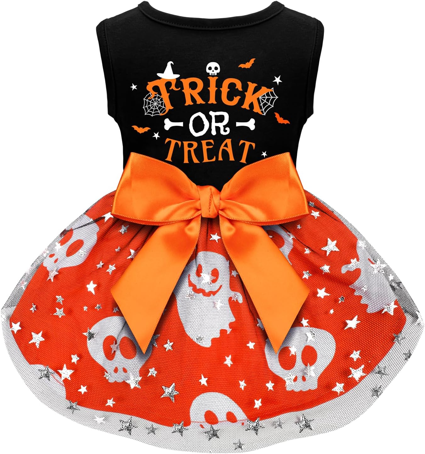 Dog Halloween Costumes Dog Dress Halloween Costumes for Dogs Funny Puppy Dress with Bow for Small Medium Large Dogs Pumpkin Witch Bat Pet Costume Halloween