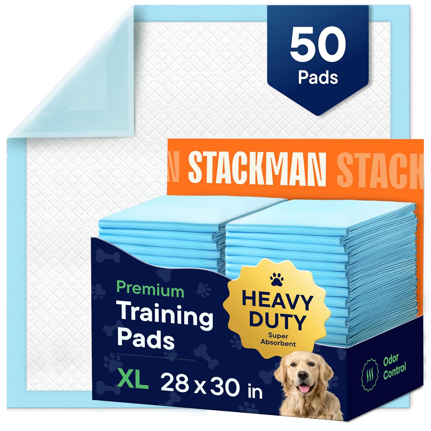 Dog Pads Large Pet Pee Pads for Dogs & Puppy Training 28″ x 30″ Potty Pads for Dogs [50-COUNT] Leak-Proof Dog and Puppy Pads – Quick-Dry Surface – Heavy Duty Absorbent Disposable Dog Wee Pad Bulk Pack