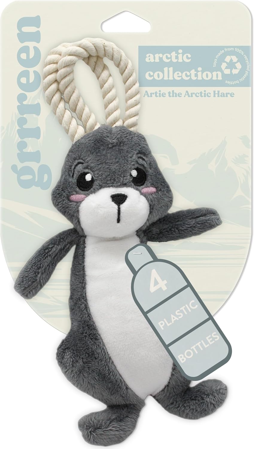 Dog Toys | Plush Toy Arctic Hare Stuffed Animal for Dogs | Jumbo Eco Friendly Toy Made from Non Toxic Materials