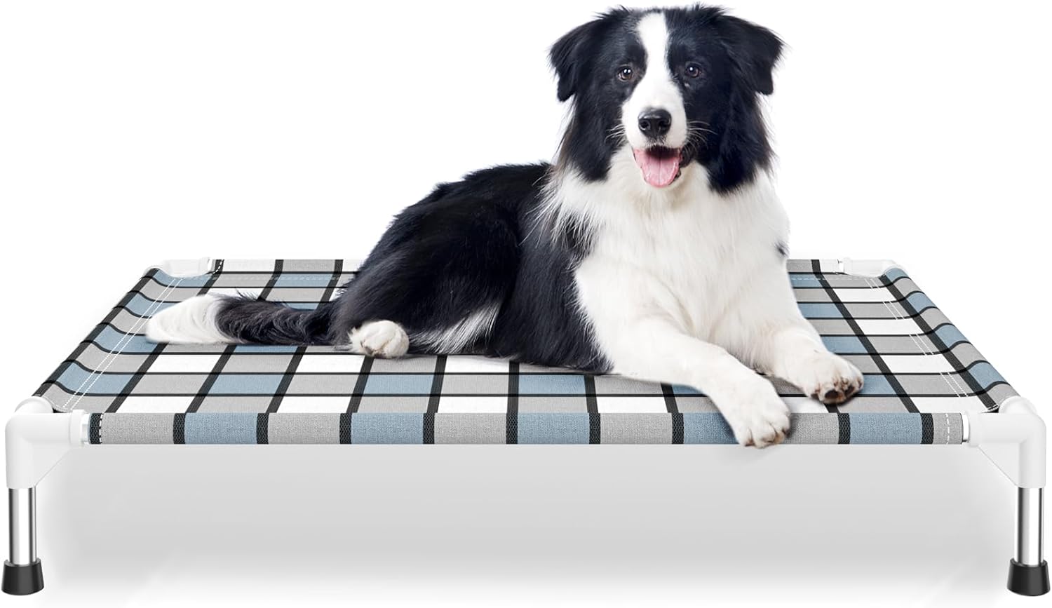 Elevated Outdoor Raised Dog Bed Outdoor Dogs Bed Lifted Pet Bed Dog Cot for Medium Pet Taste Life, Start with A Pet Bed 34” x 26” x 6.5”