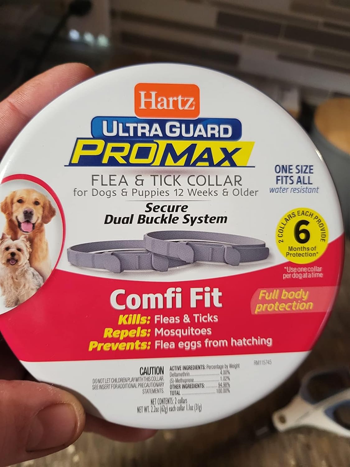 Flea and Tick Collar for Small Dogs – 8 Months of Protection – Adjustable and Waterproof – Safe and Long-Lasting Repellency of Fleas, Ticks, Lice, and Mosquitoes – 2-Pack for Small Dogs