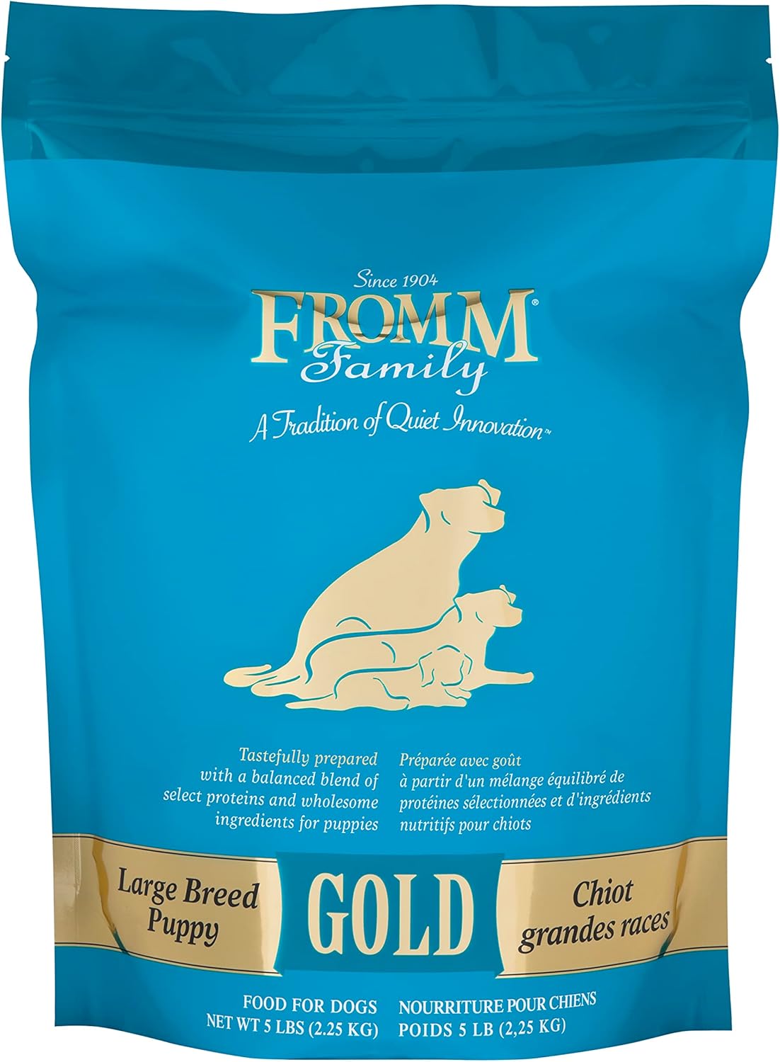 Fromm Large Breed Puppy Gold Premium Dry Dog Food – Dry Puppy Food for Large Breeds – Chicken Recipe – 5 lb