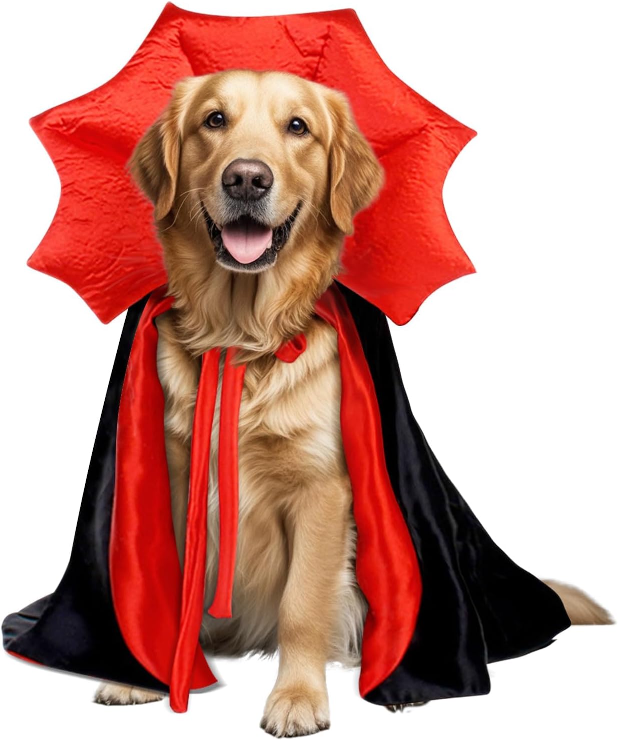 Golden Retriever Halloween Costume, Extra Large Dog Vampire Cape Cloak for Great Dane German Shepherd, Big Dog Halloween Costumes XL(Vampire,XL)