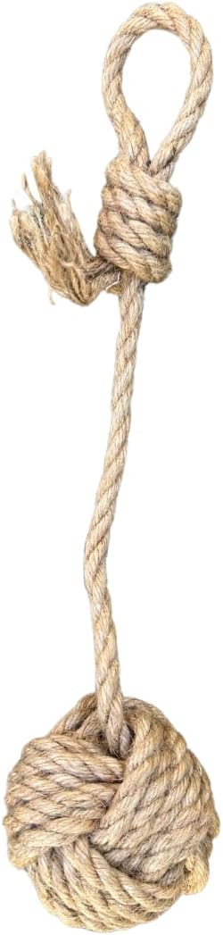 Hemp Rope Dog Tug Toy – Eco-Friendly Lasting Performance – Interactive & Entertaining Dog Gift – No Harmful Dyes or Chemicals, Perfect for Large Dogs, (Up to 50lbs +)