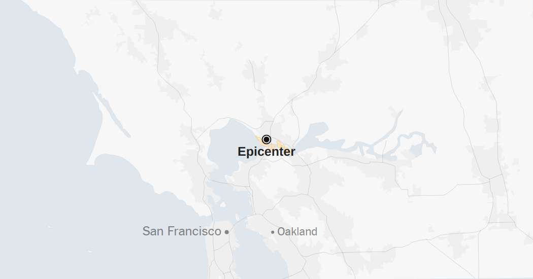 Map: 3.5-Magnitude Earthquake Strikes the San Francisco Bay Area