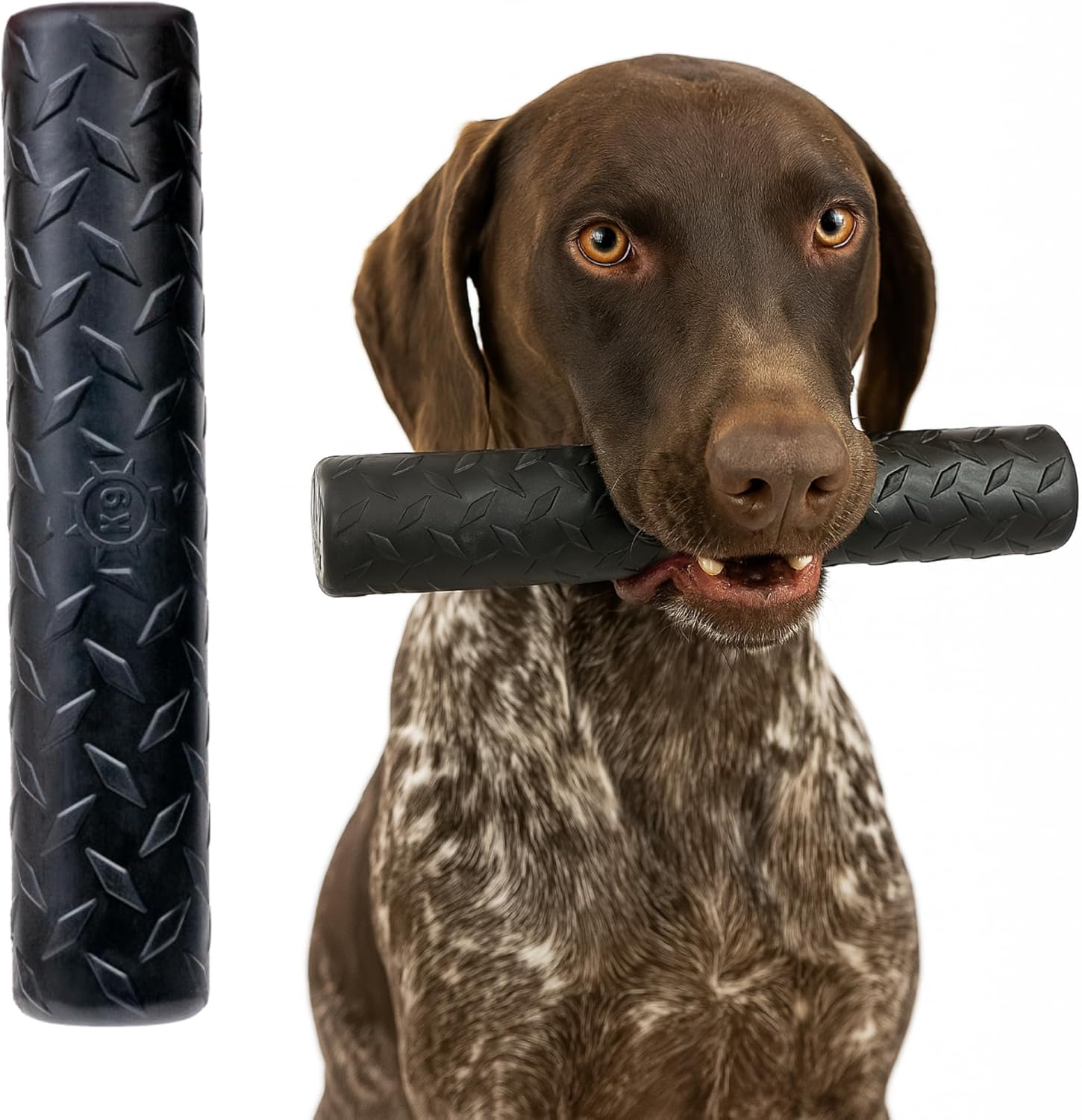 Monster K9 Indestructible Stick Dog Toy – Lifetime Replacement – Durable for Aggressive Chewers – Safe Non-Toxic Natural Rubber – Chew, Tug & Fetch – Tough, Heavy Duty – USA Made – Solid-Core, 9″ x 2″