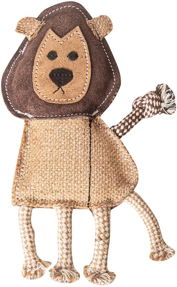 Natural Jute Dog Chew Toy – Lion Shape, Tough & Durable Puppy Teething Toy, Safe Eco-Friendly Chew, Interactive Training & Play Toy for Small, Medium & Large Dogs